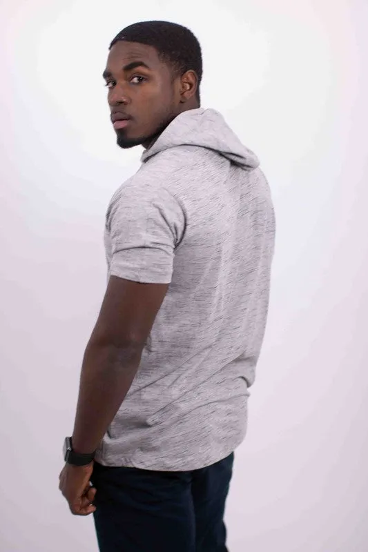 Men's Lightweight Triblend Short Sleeve Hoodie Shirt