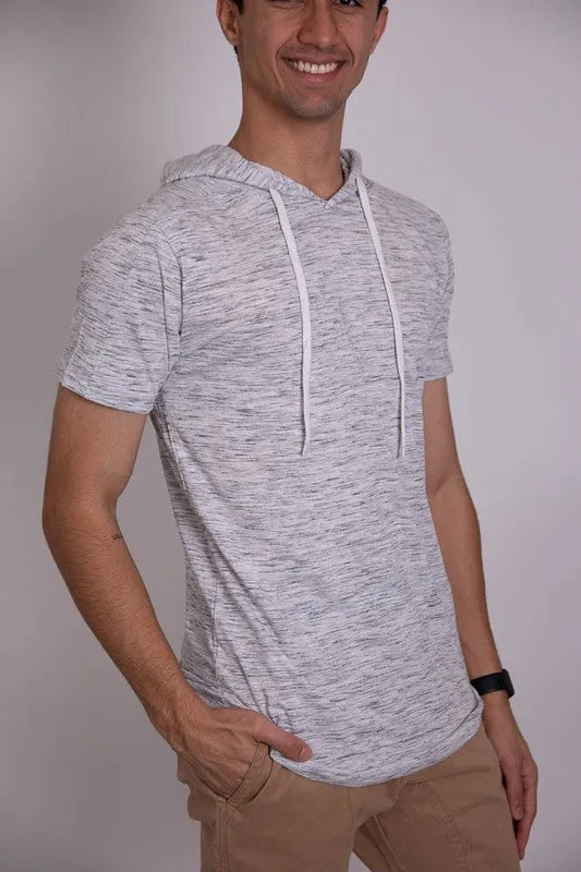 Men's Lightweight Triblend Short Sleeve Hoodie Shirt