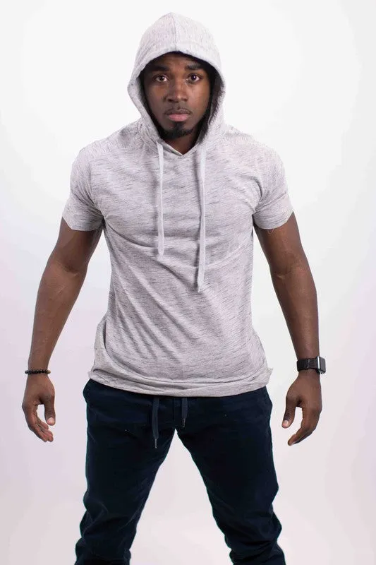 Men's Lightweight Triblend Short Sleeve Hoodie Shirt