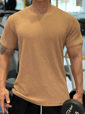 Men's Plus Size Round Neck Short Sleeve T-Shirt