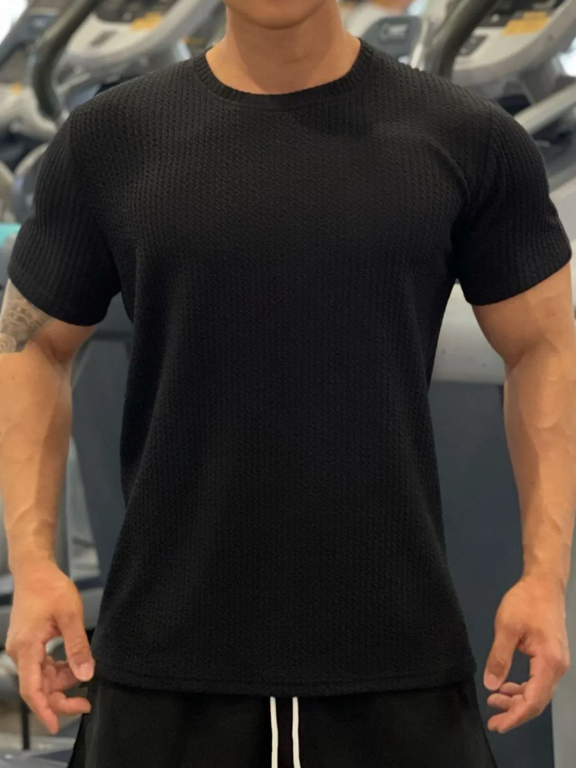 Men's Plus Size Round Neck Short Sleeve T-Shirt