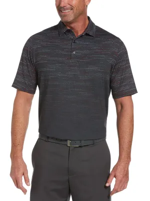 Mens Swing Tech™ Marled Fading Geo Print Polo