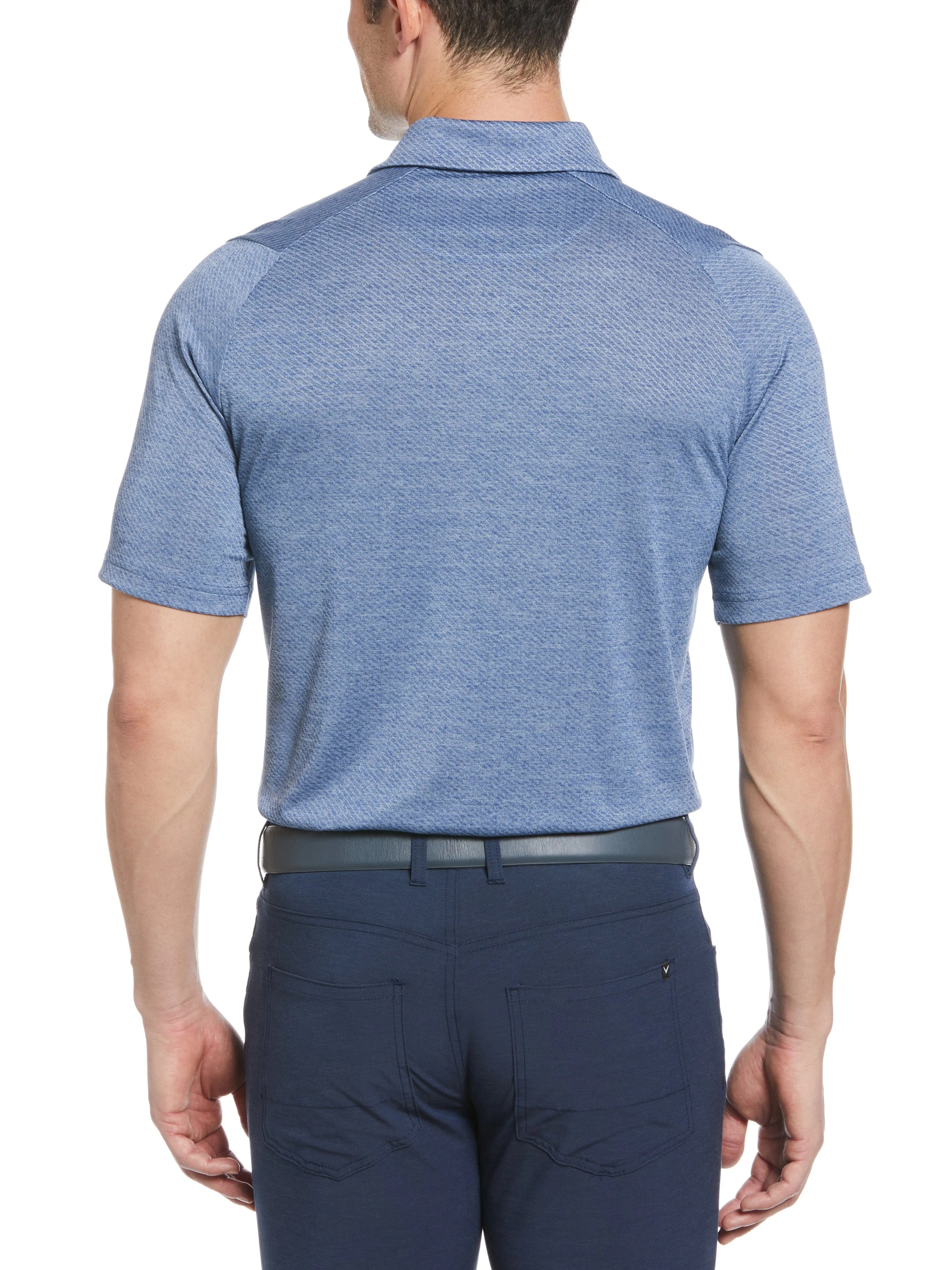 Mens Swing Tech™ Ventilated Heather Jacquard Polo