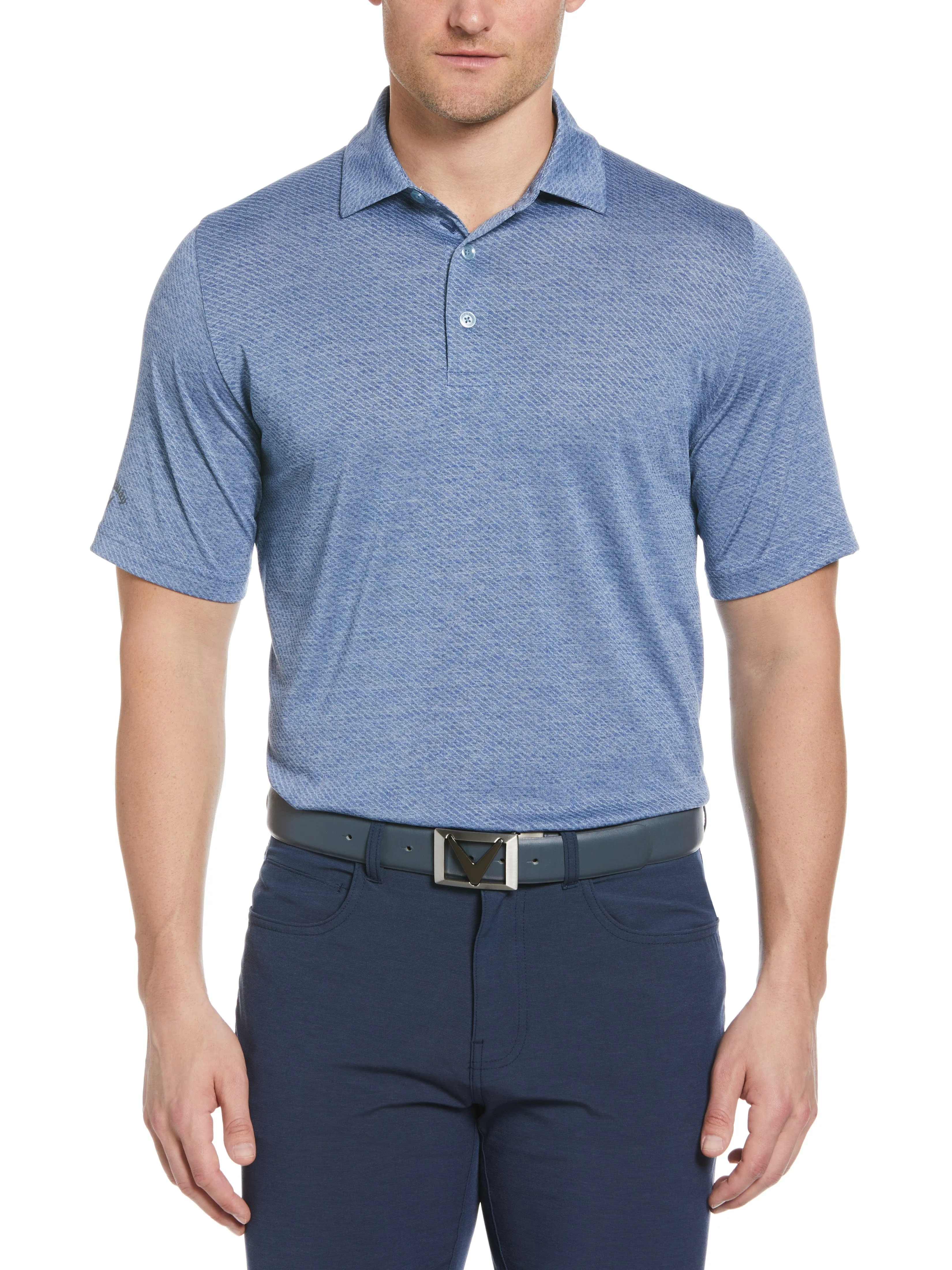 Mens Swing Tech™ Ventilated Heather Jacquard Polo