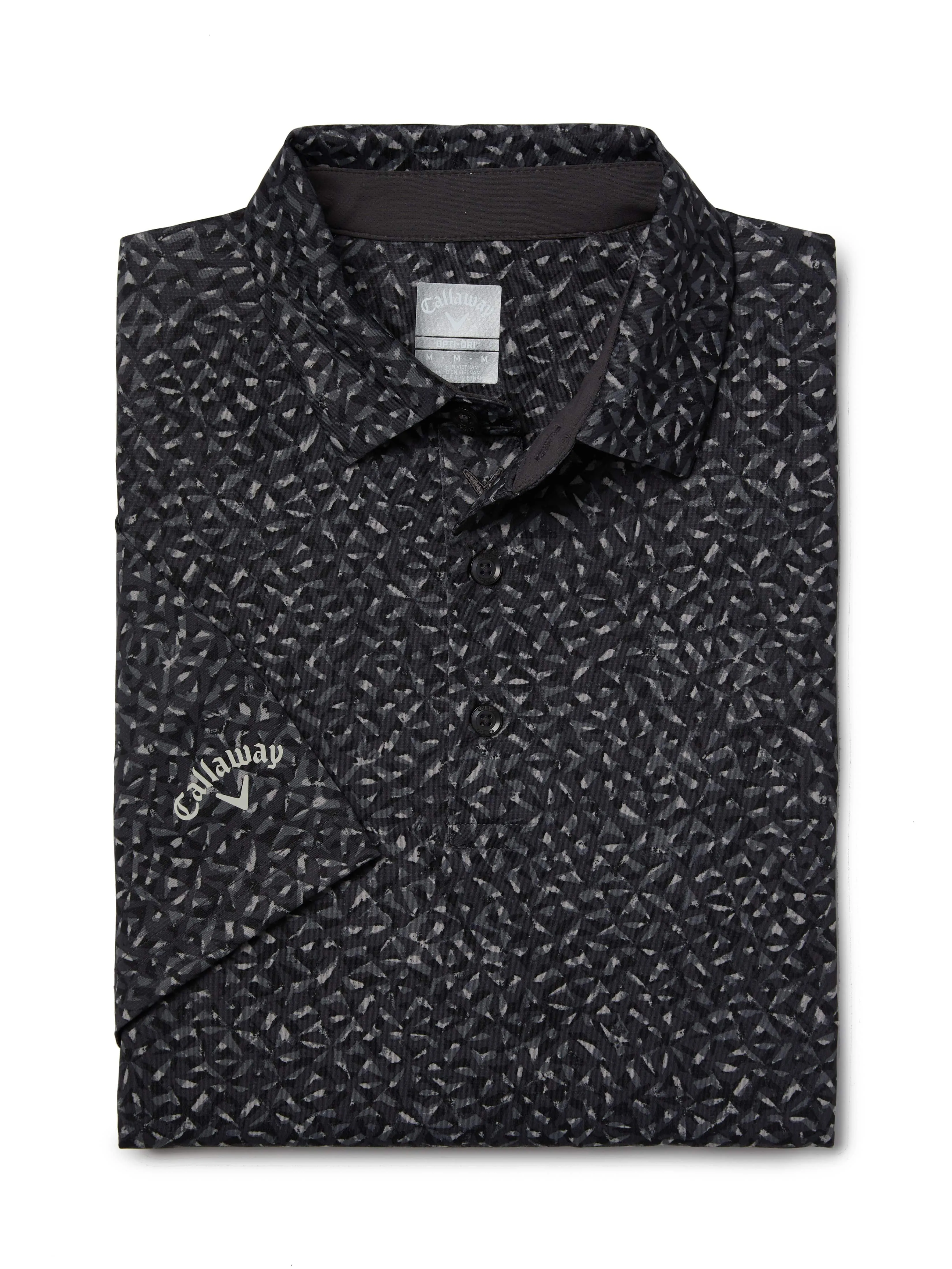 Mens Swing Tech Ventilated Layered Print Golf Polo