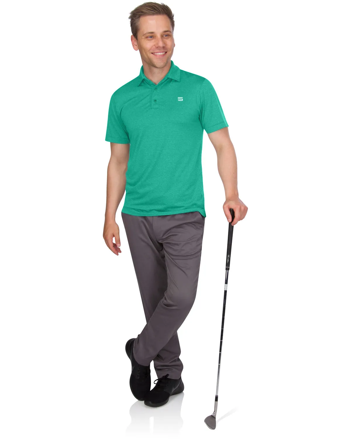 Men's Thin-Striped Dry-Fit Golf Polo - Spring/Summer Colors