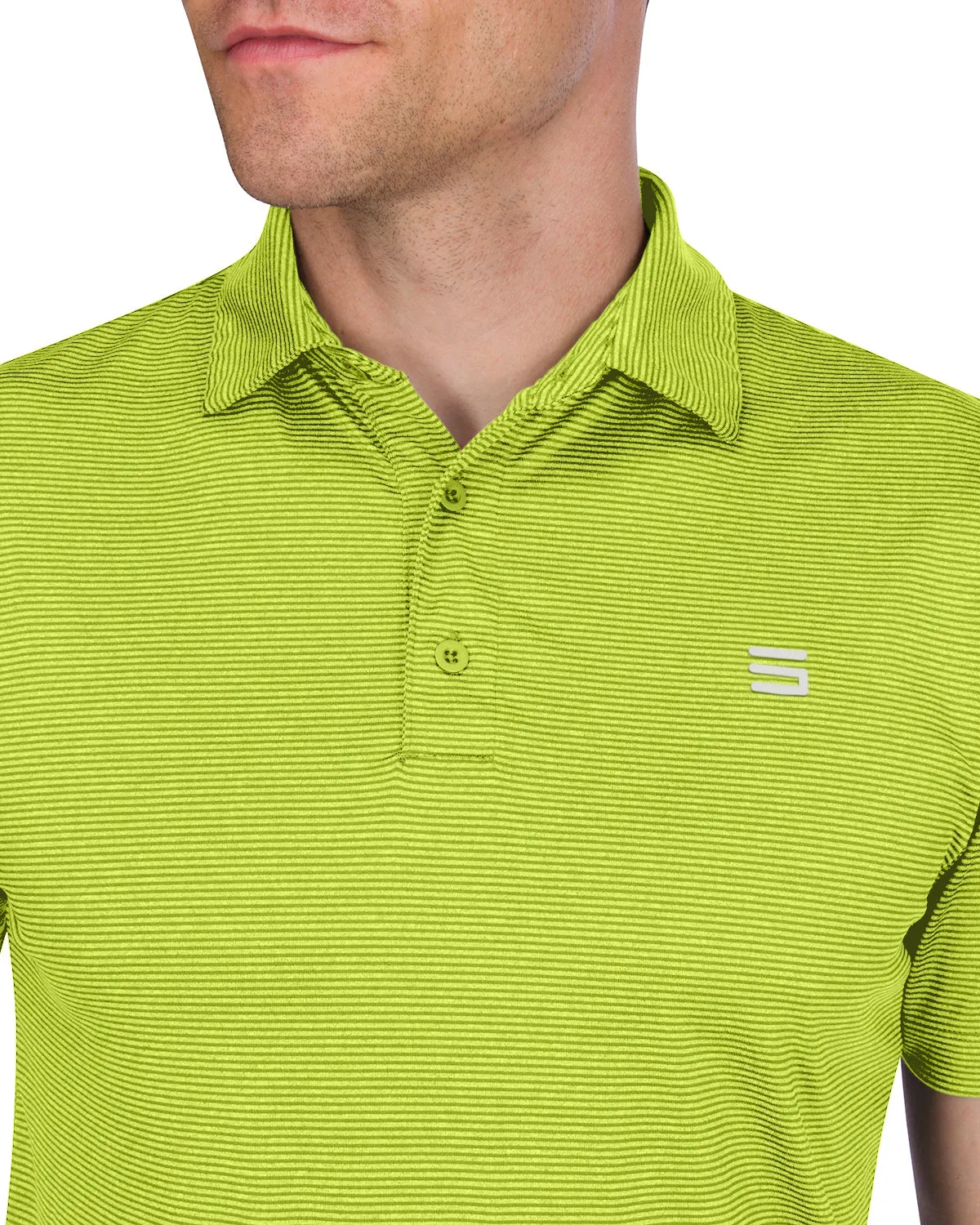 Men's Thin-Striped Dry-Fit Golf Polo - Spring/Summer Colors