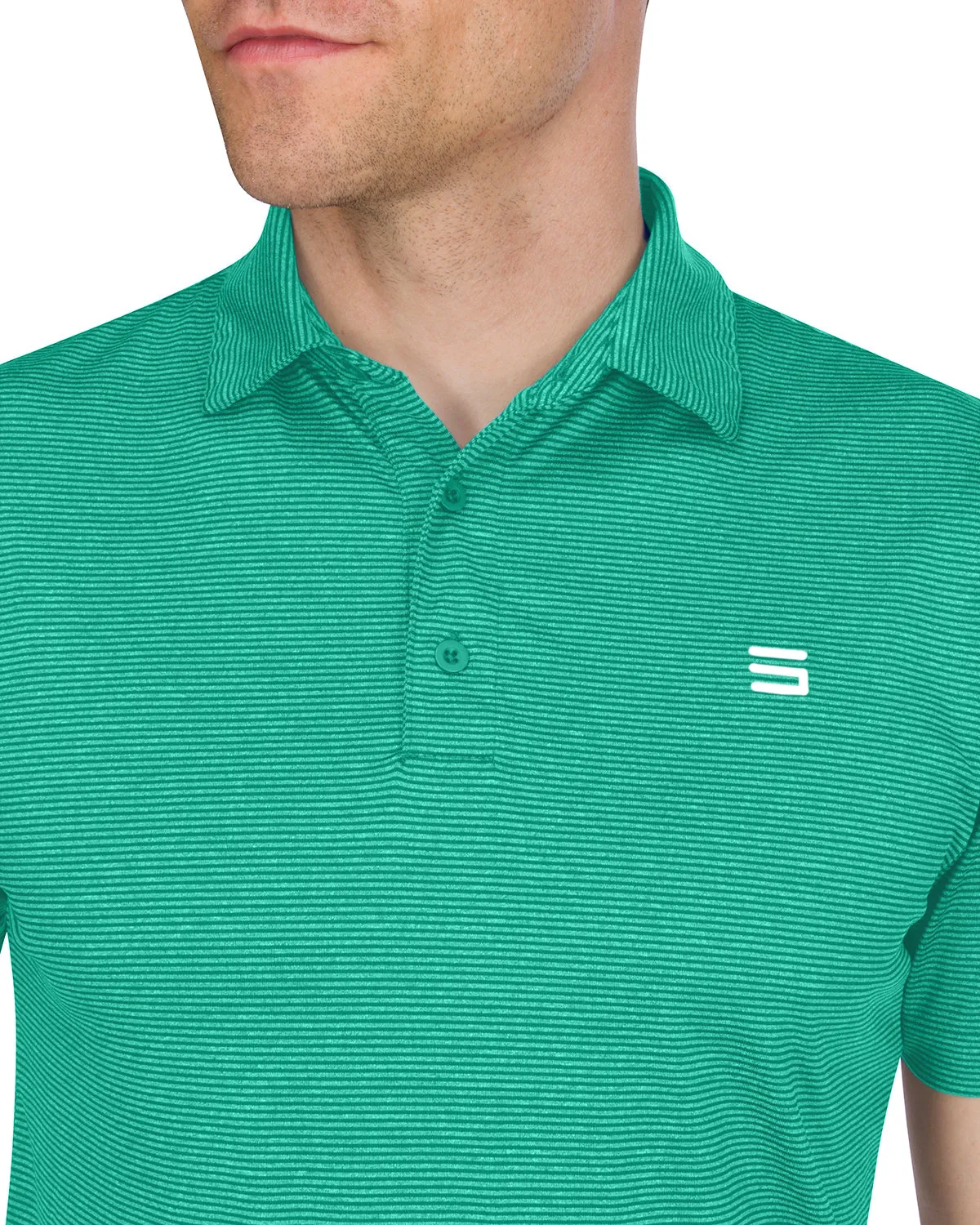 Men's Thin-Striped Dry-Fit Golf Polo - Spring/Summer Colors
