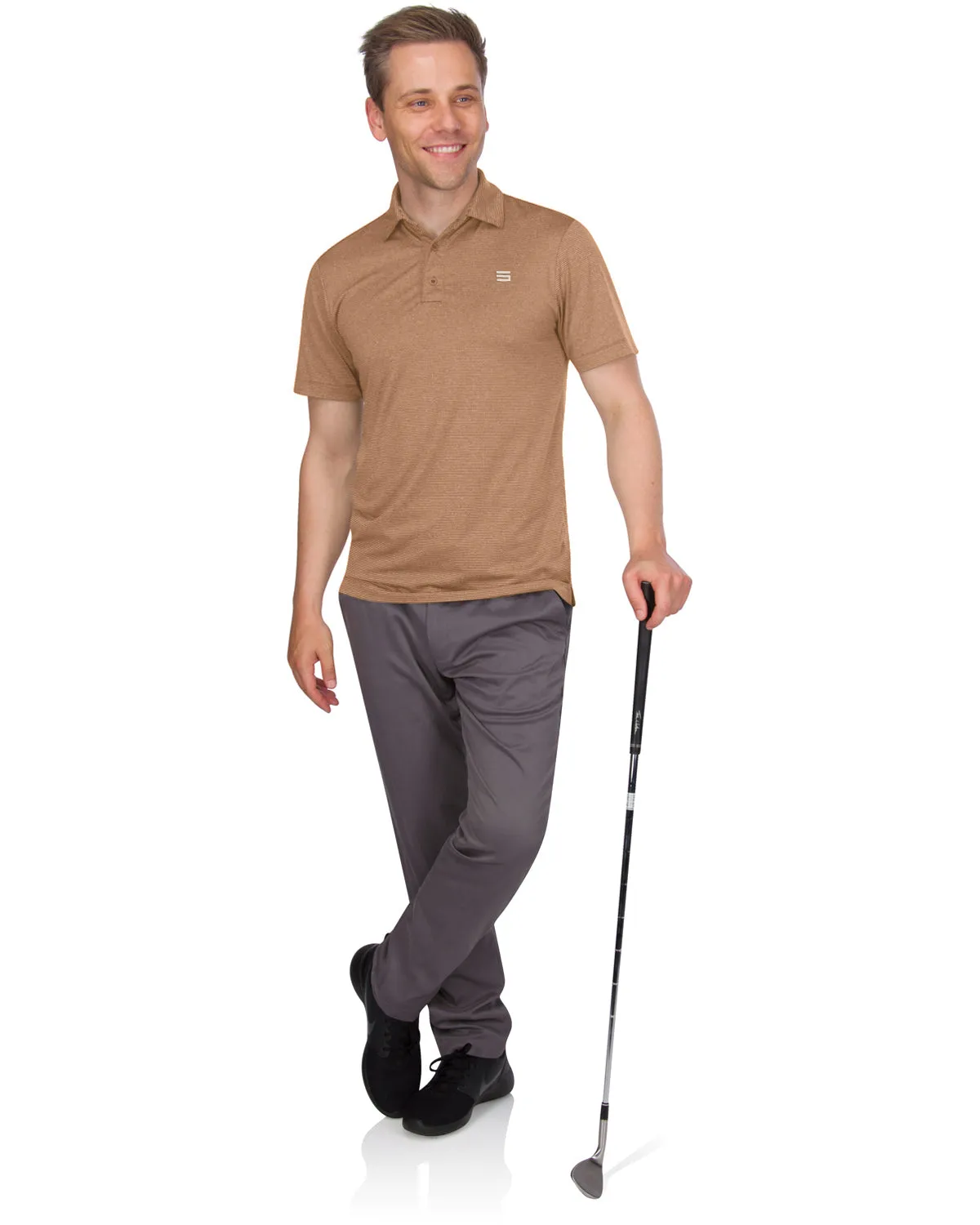 Men's Thin-Striped Dry-Fit Golf Polo - Spring/Summer Colors