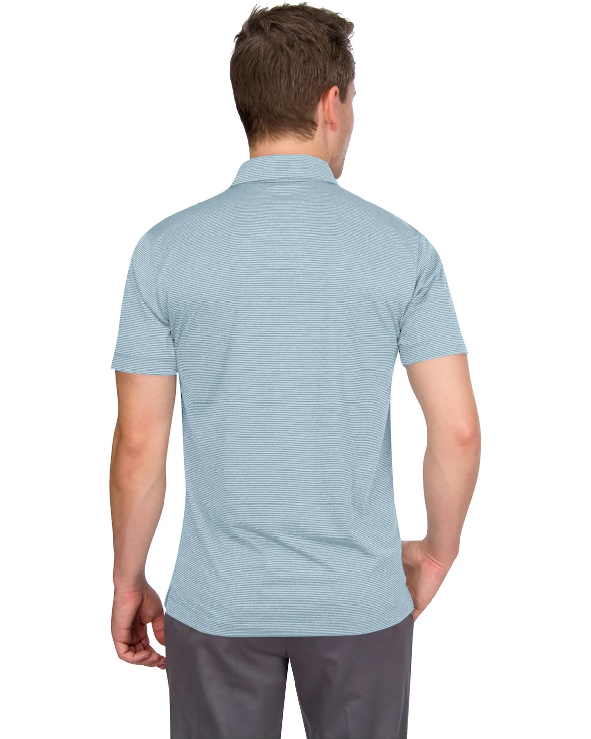 Men's Thin-Striped Dry-Fit Golf Polo - Spring/Summer Colors