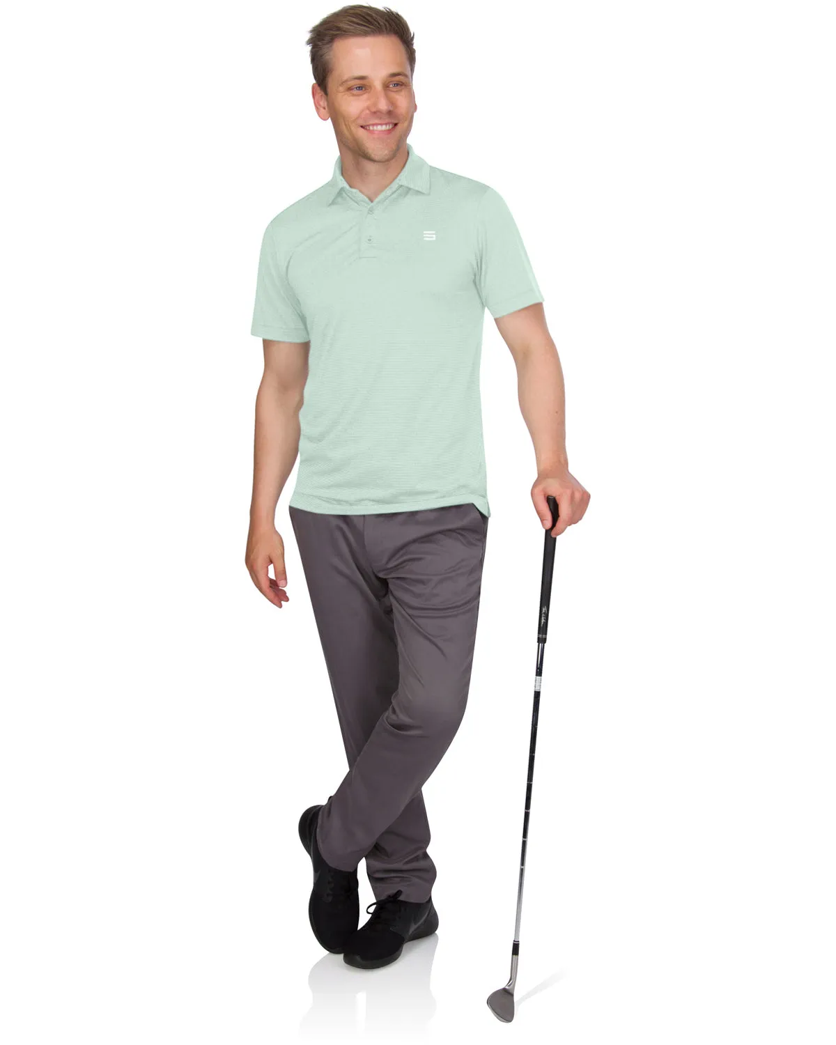 Men's Thin-Striped Dry-Fit Golf Polo - Spring/Summer Colors