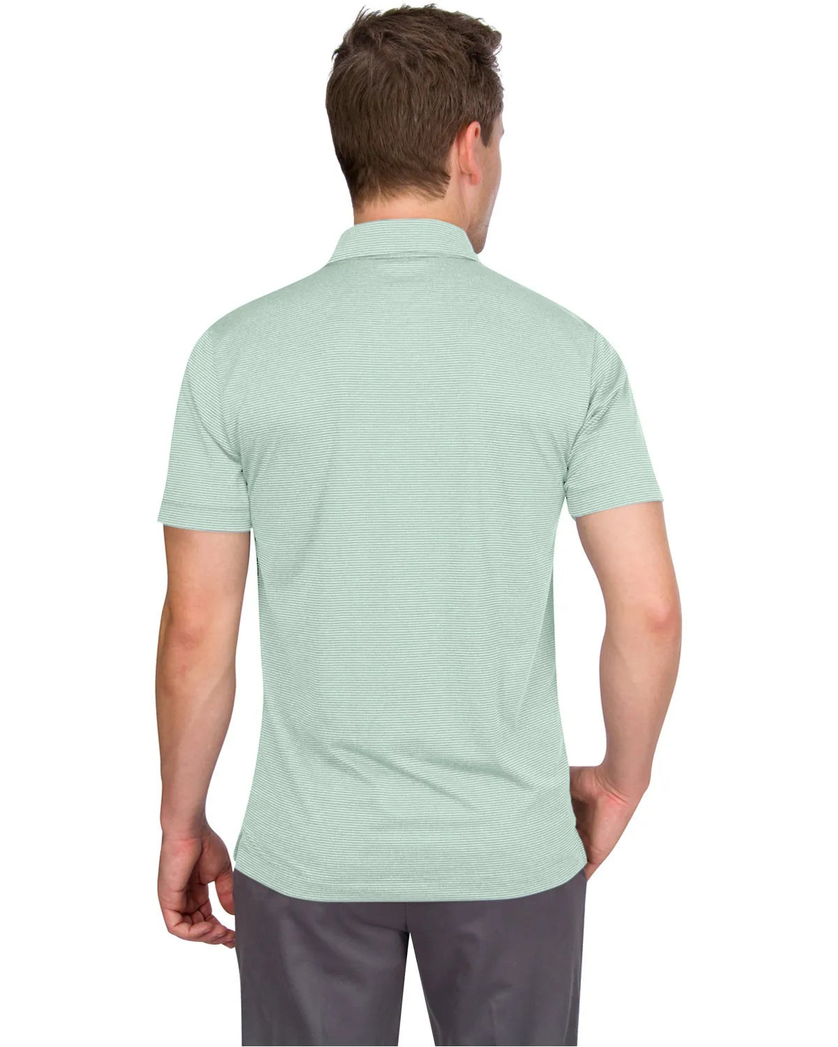 Men's Thin-Striped Dry-Fit Golf Polo - Spring/Summer Colors