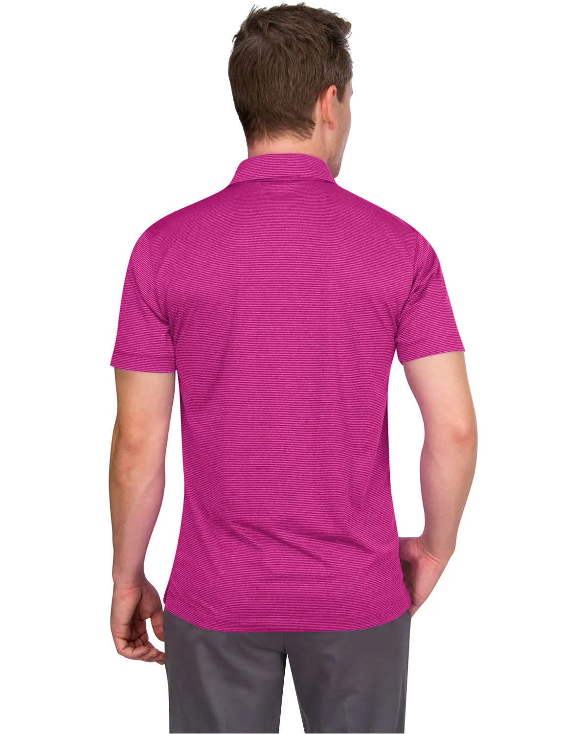 Men's Thin-Striped Dry-Fit Golf Polo - Spring/Summer Colors