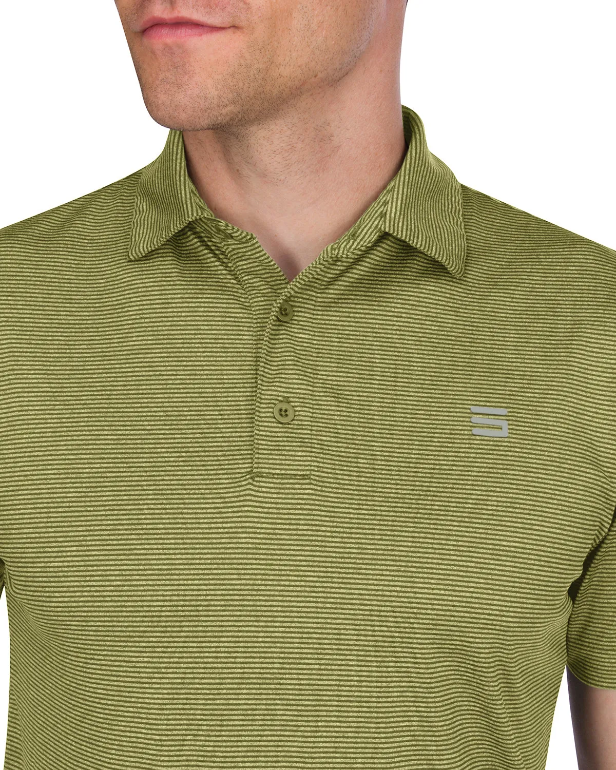 Men's Thin-Striped Dry-Fit Golf Polo - Spring/Summer Colors