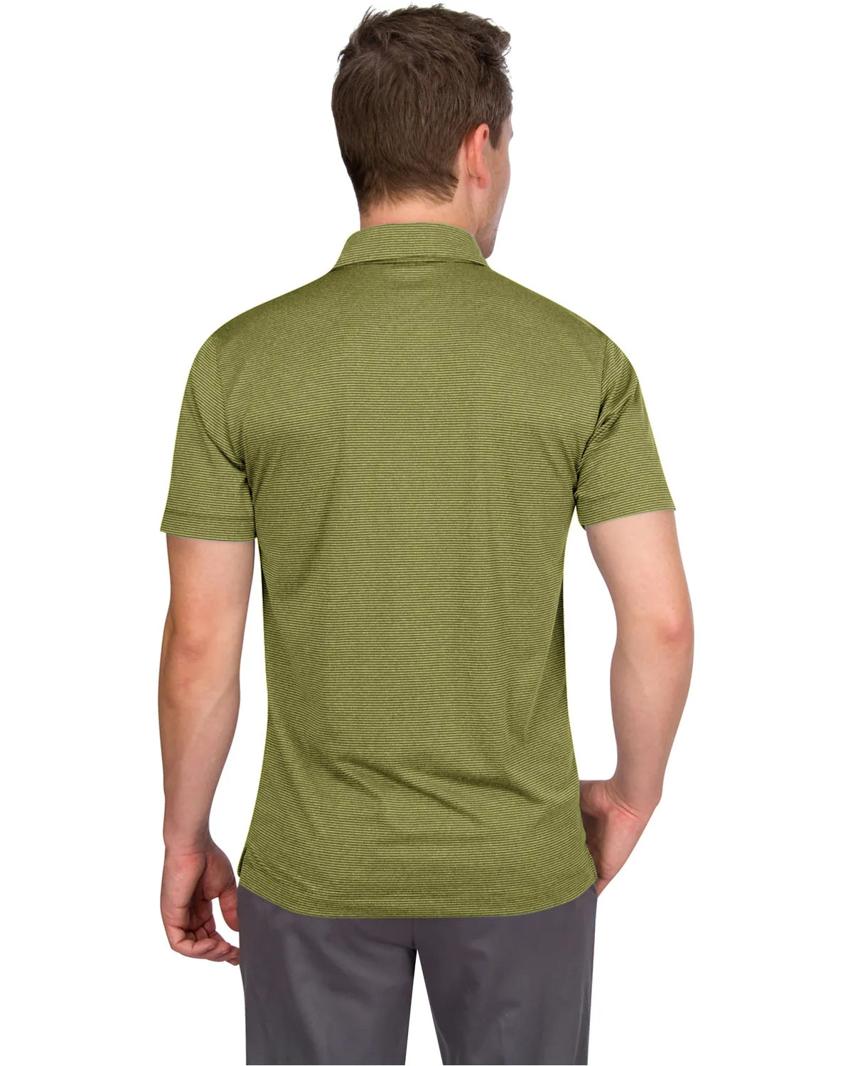 Men's Thin-Striped Dry-Fit Golf Polo - Spring/Summer Colors