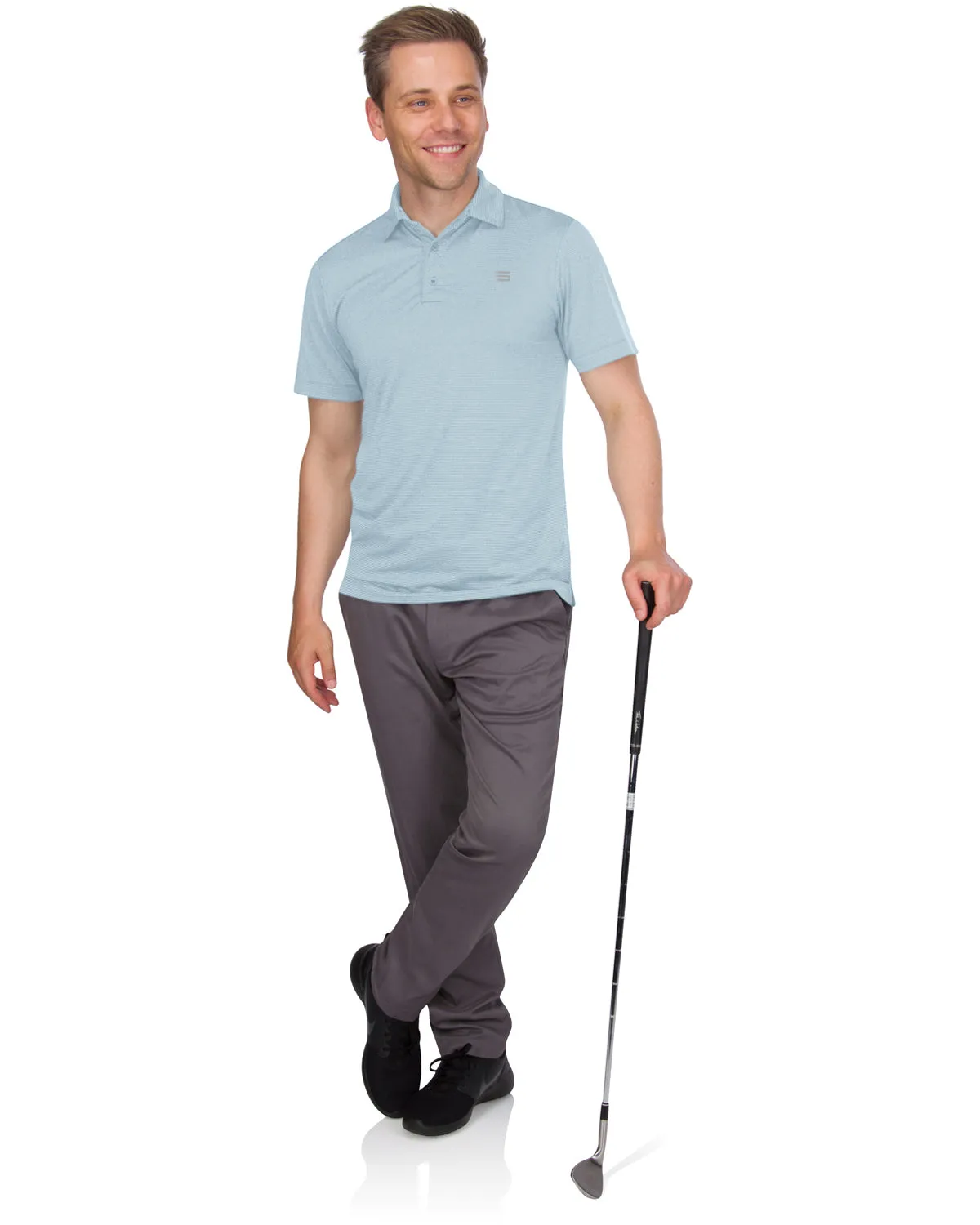 Men's Thin-Striped Dry-Fit Golf Polo - Spring/Summer Colors
