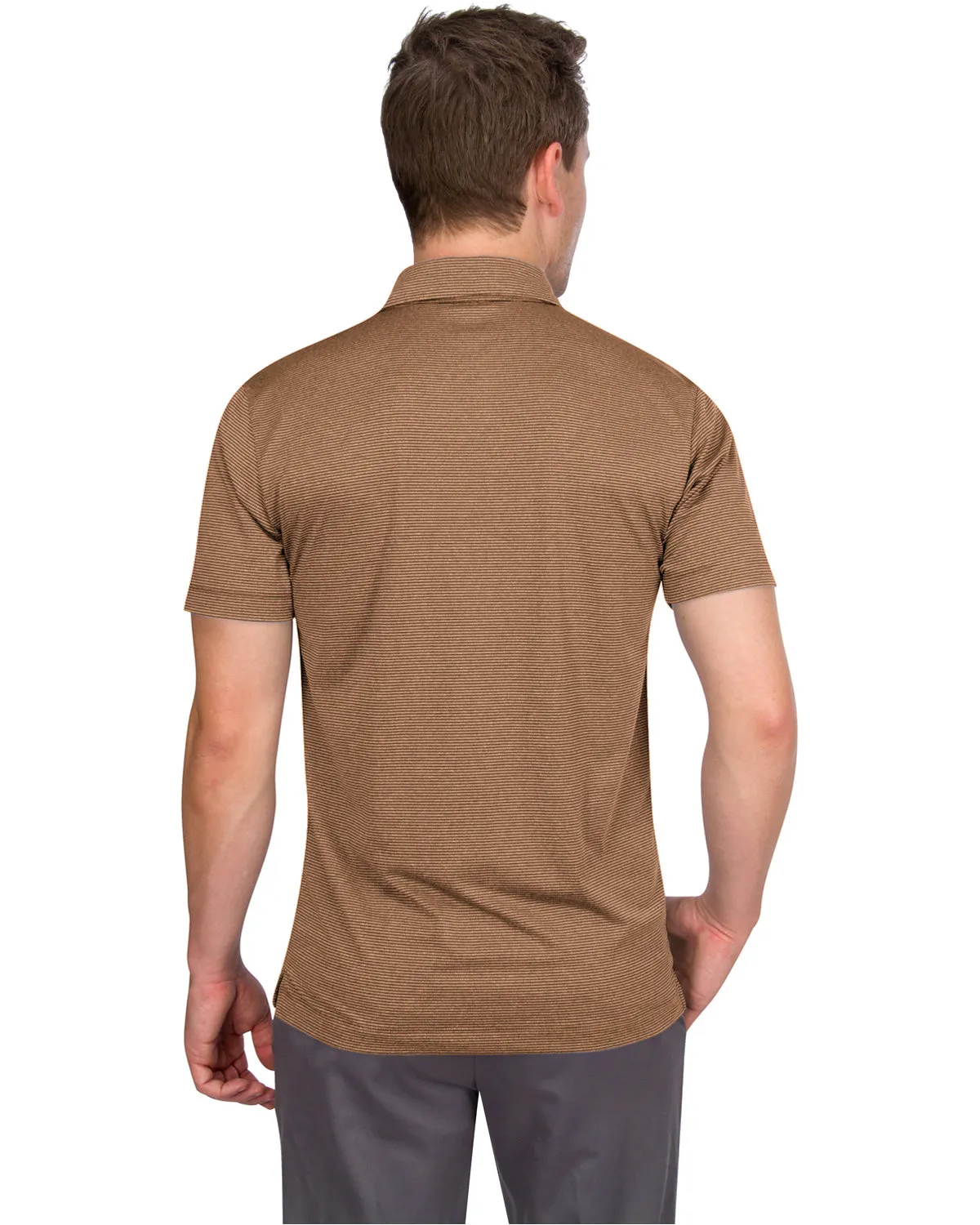 Men's Thin-Striped Dry-Fit Golf Polo - Spring/Summer Colors