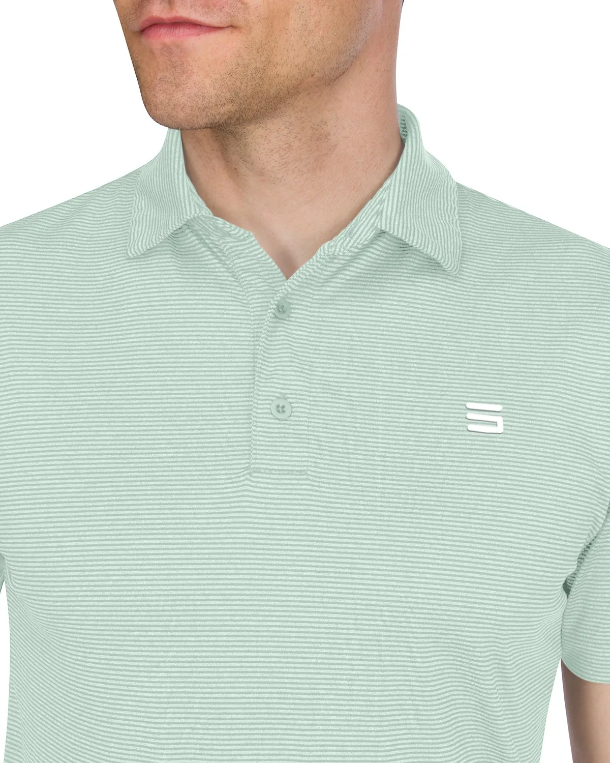 Men's Thin-Striped Dry-Fit Golf Polo - Spring/Summer Colors