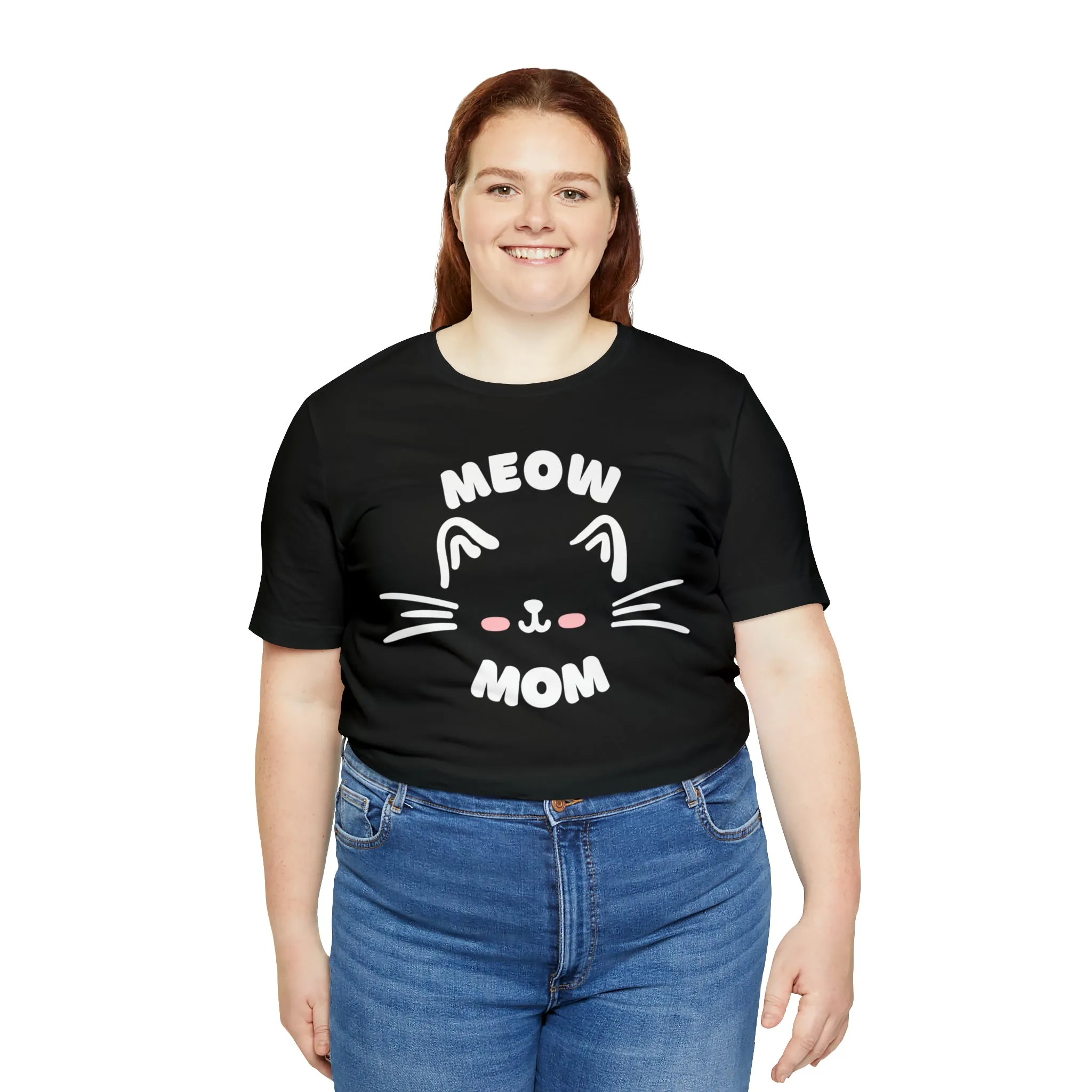 Meow Mom Whiskers T-Shirt | Funny Kitty Tee |  Bella Canvas 3001 Unisex | Cat Lovers Short Sleeve Tshirt