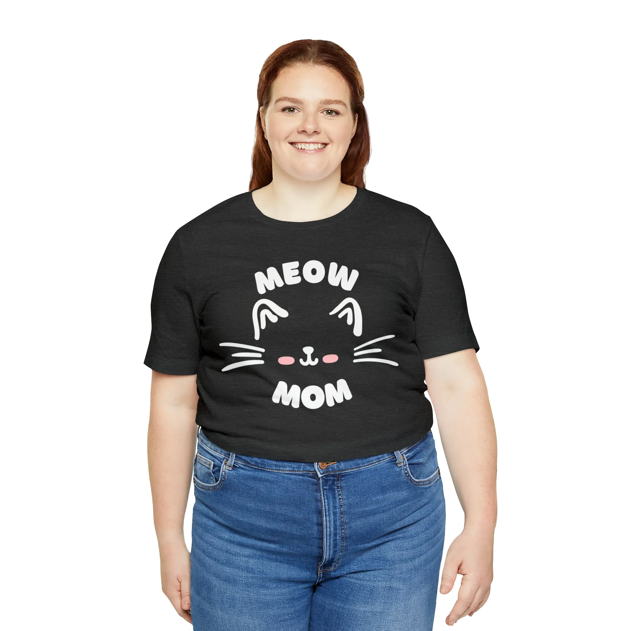 Meow Mom Whiskers T-Shirt | Funny Kitty Tee |  Bella Canvas 3001 Unisex | Cat Lovers Short Sleeve Tshirt