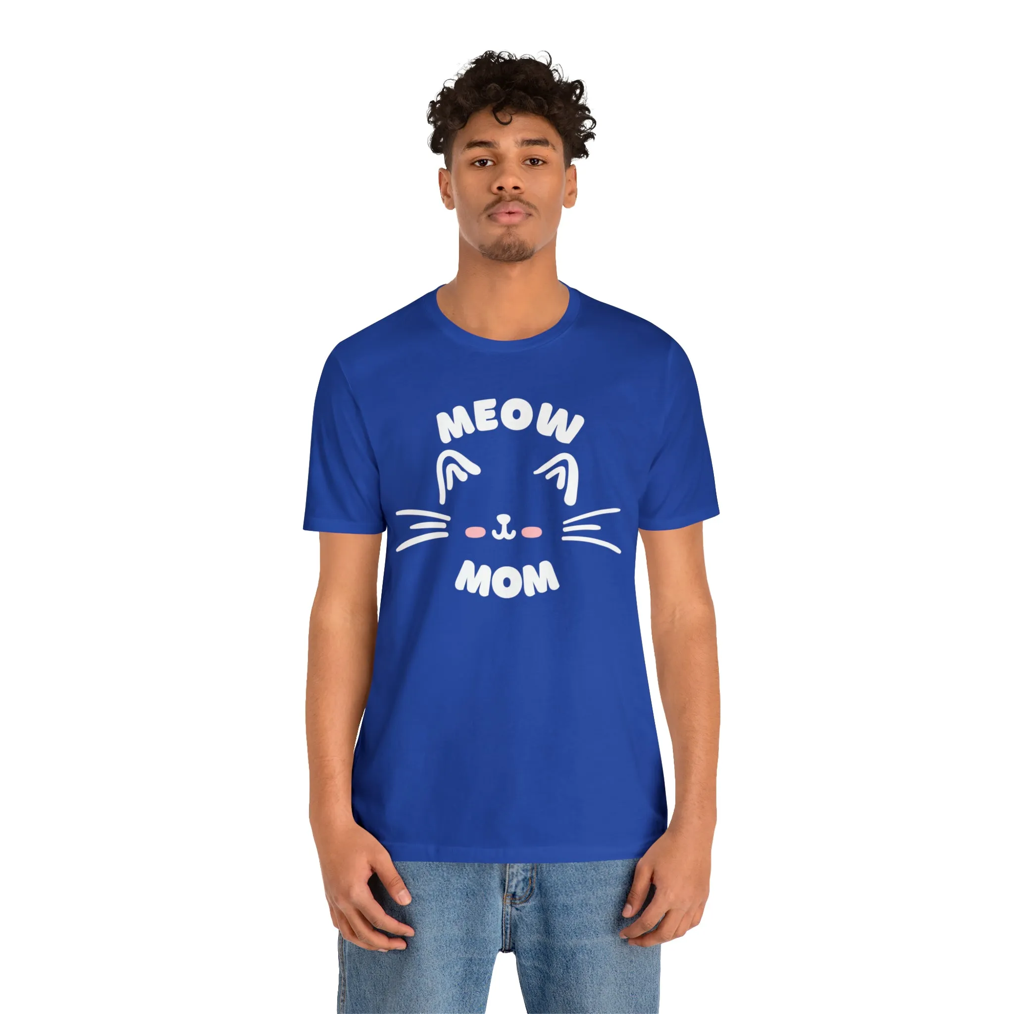 Meow Mom Whiskers T-Shirt | Funny Kitty Tee |  Bella Canvas 3001 Unisex | Cat Lovers Short Sleeve Tshirt