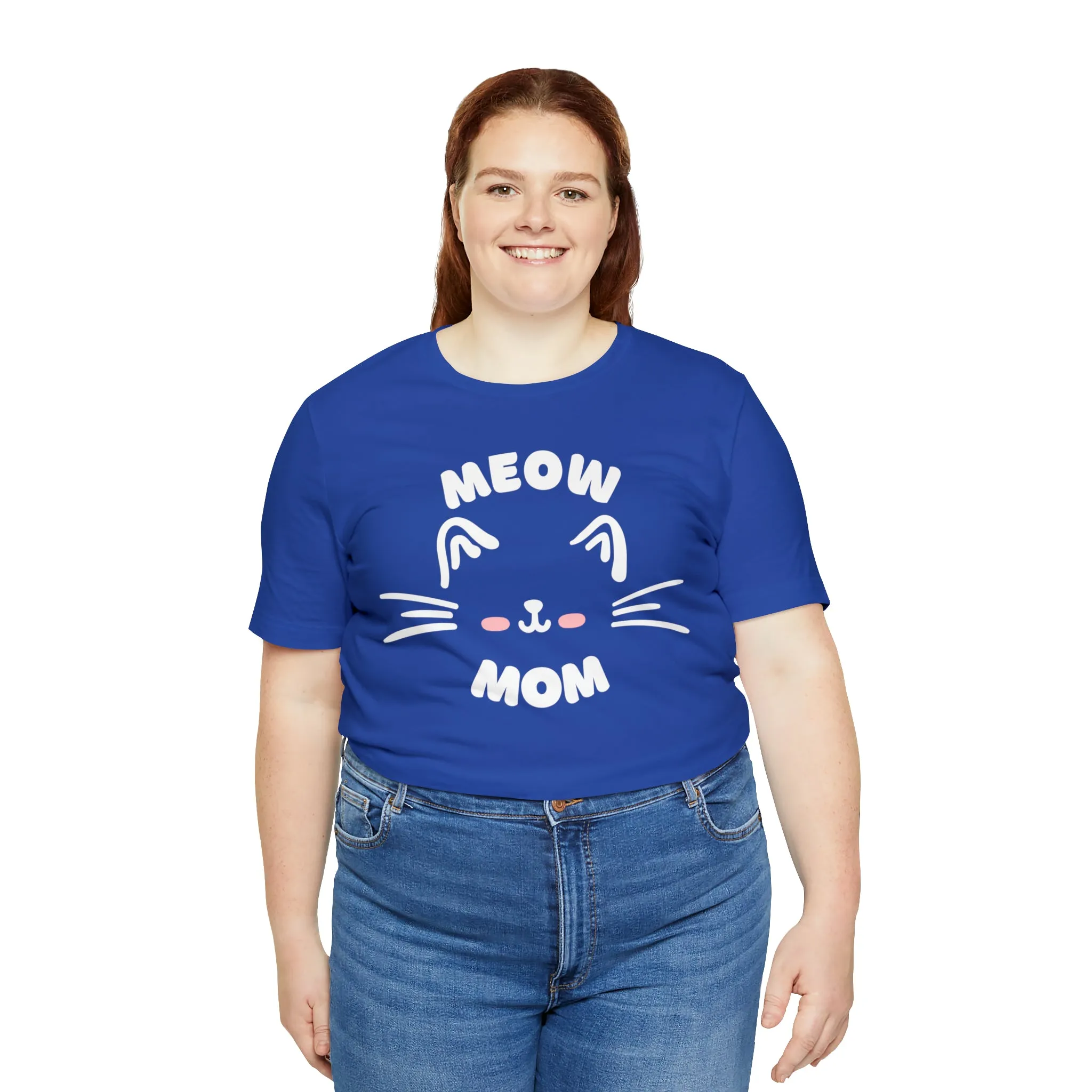 Meow Mom Whiskers T-Shirt | Funny Kitty Tee |  Bella Canvas 3001 Unisex | Cat Lovers Short Sleeve Tshirt