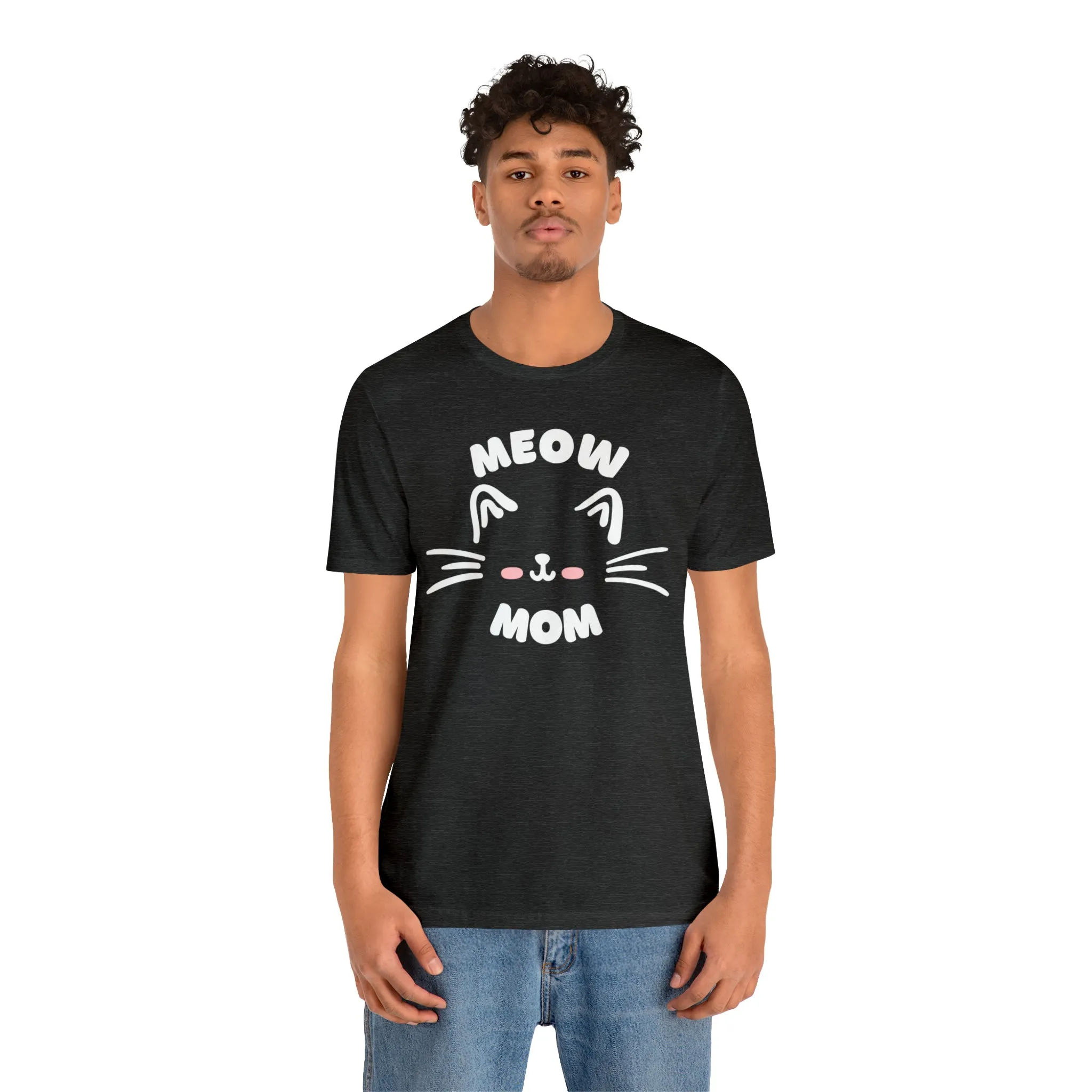 Meow Mom Whiskers T-Shirt | Funny Kitty Tee |  Bella Canvas 3001 Unisex | Cat Lovers Short Sleeve Tshirt