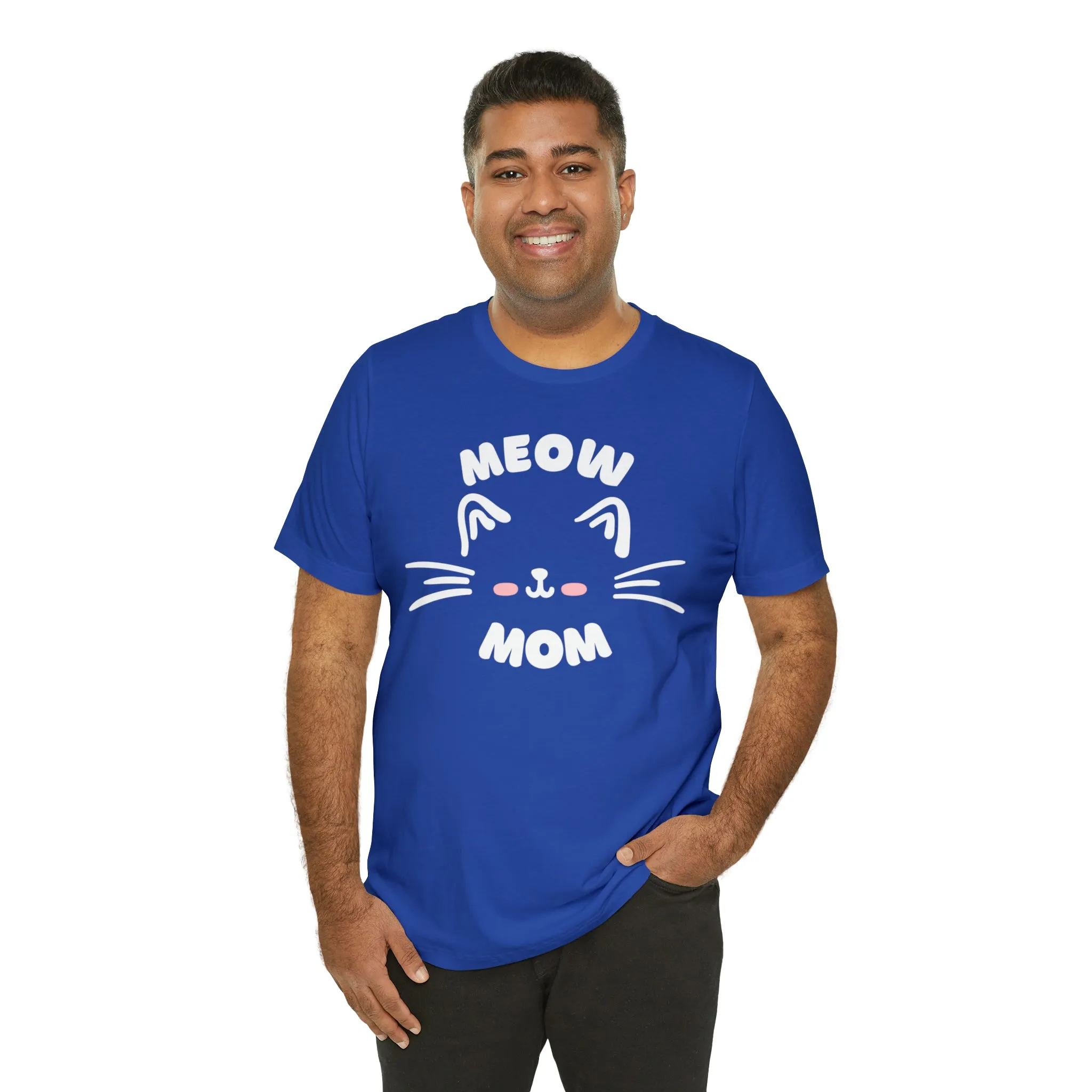 Meow Mom Whiskers T-Shirt | Funny Kitty Tee |  Bella Canvas 3001 Unisex | Cat Lovers Short Sleeve Tshirt