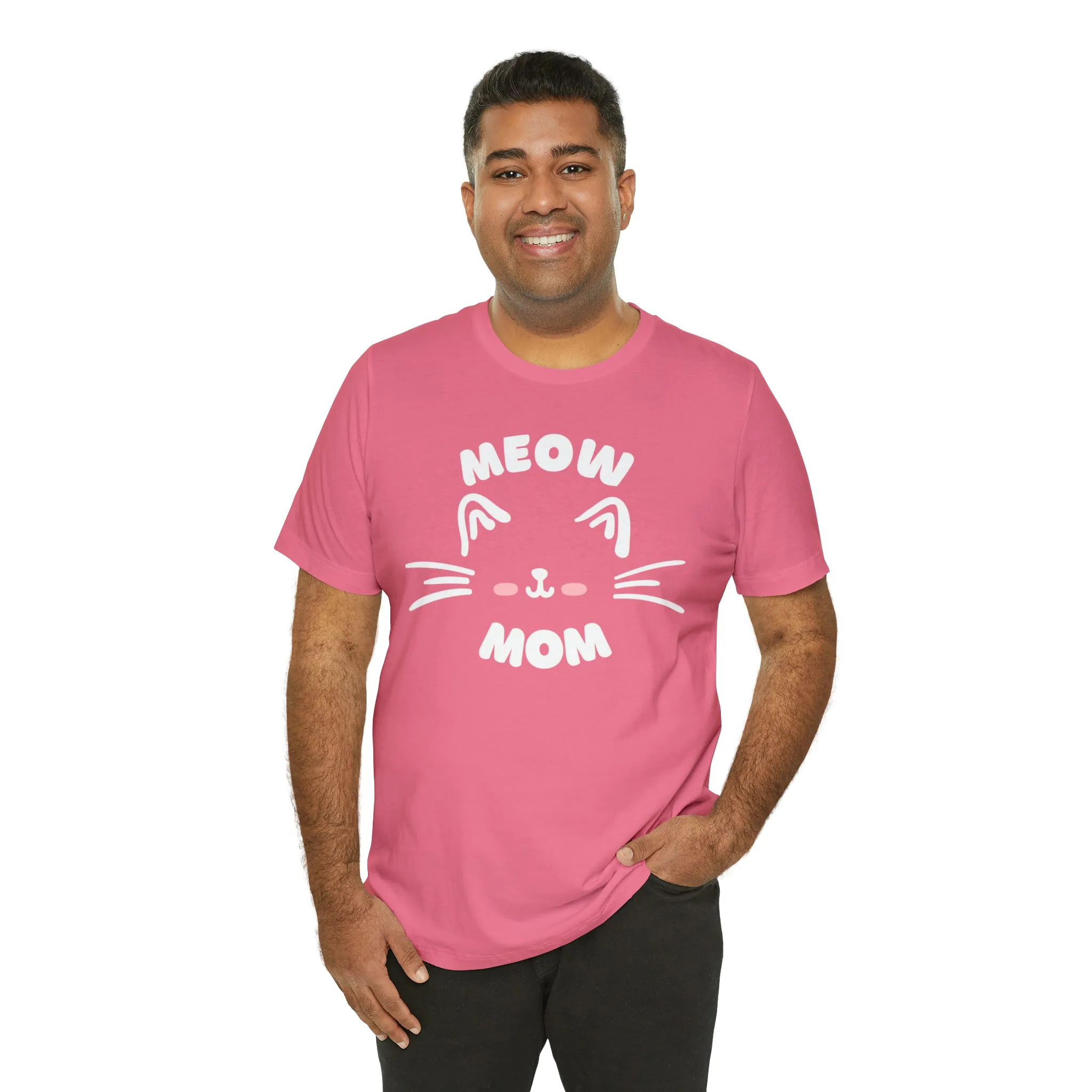 Meow Mom Whiskers T-Shirt | Funny Kitty Tee |  Bella Canvas 3001 Unisex | Cat Lovers Short Sleeve Tshirt