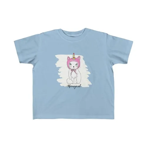 Meowgical Cat Unicorn Kid Girls Tee
