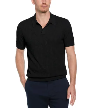 Mesh Stripe Sweater Polo