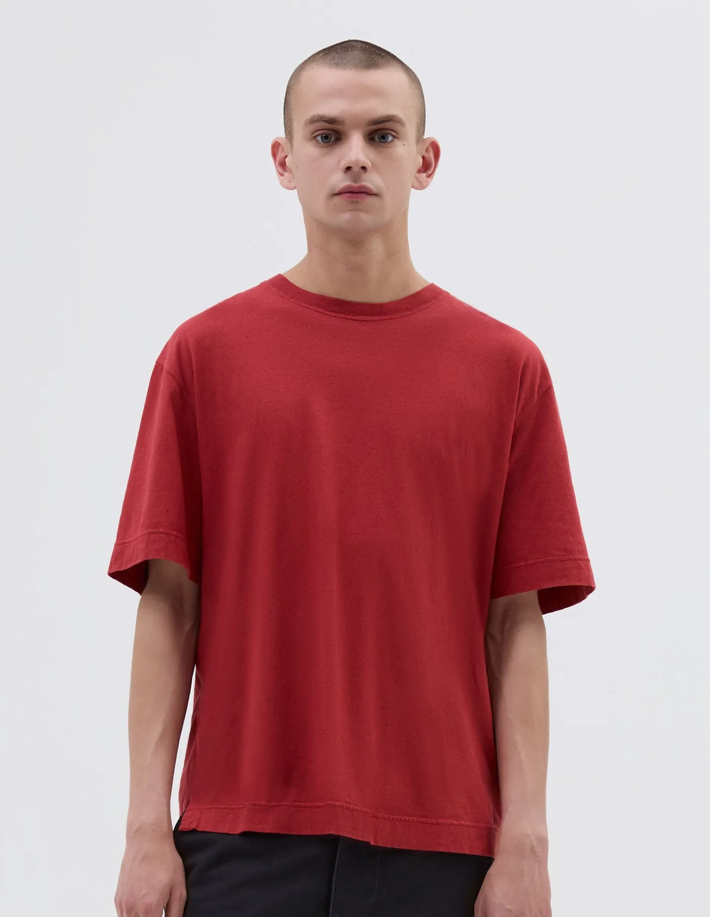 MHL Simple T-Shirt Linen Jersey Sports Red