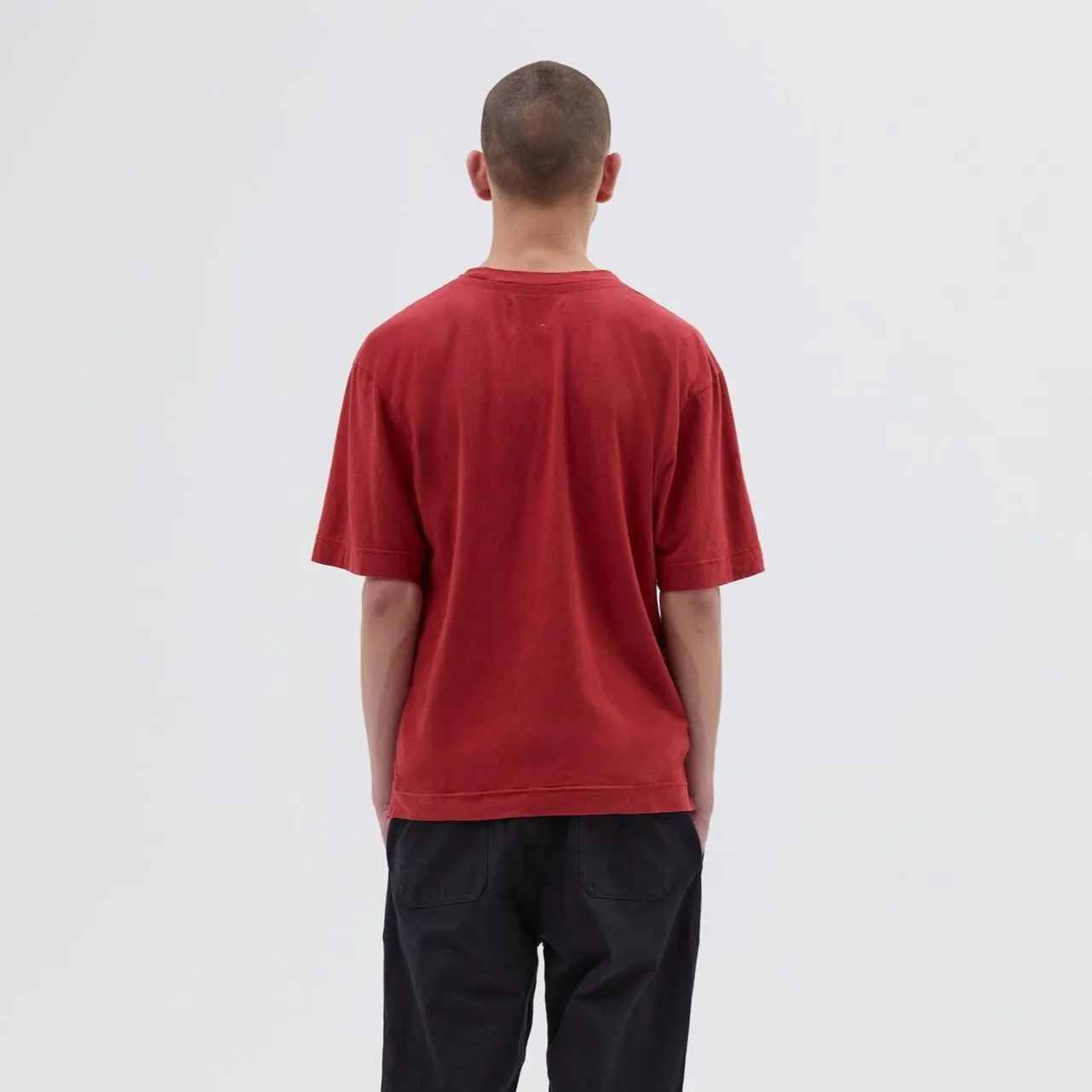 MHL Simple T-Shirt Linen Jersey Sports Red