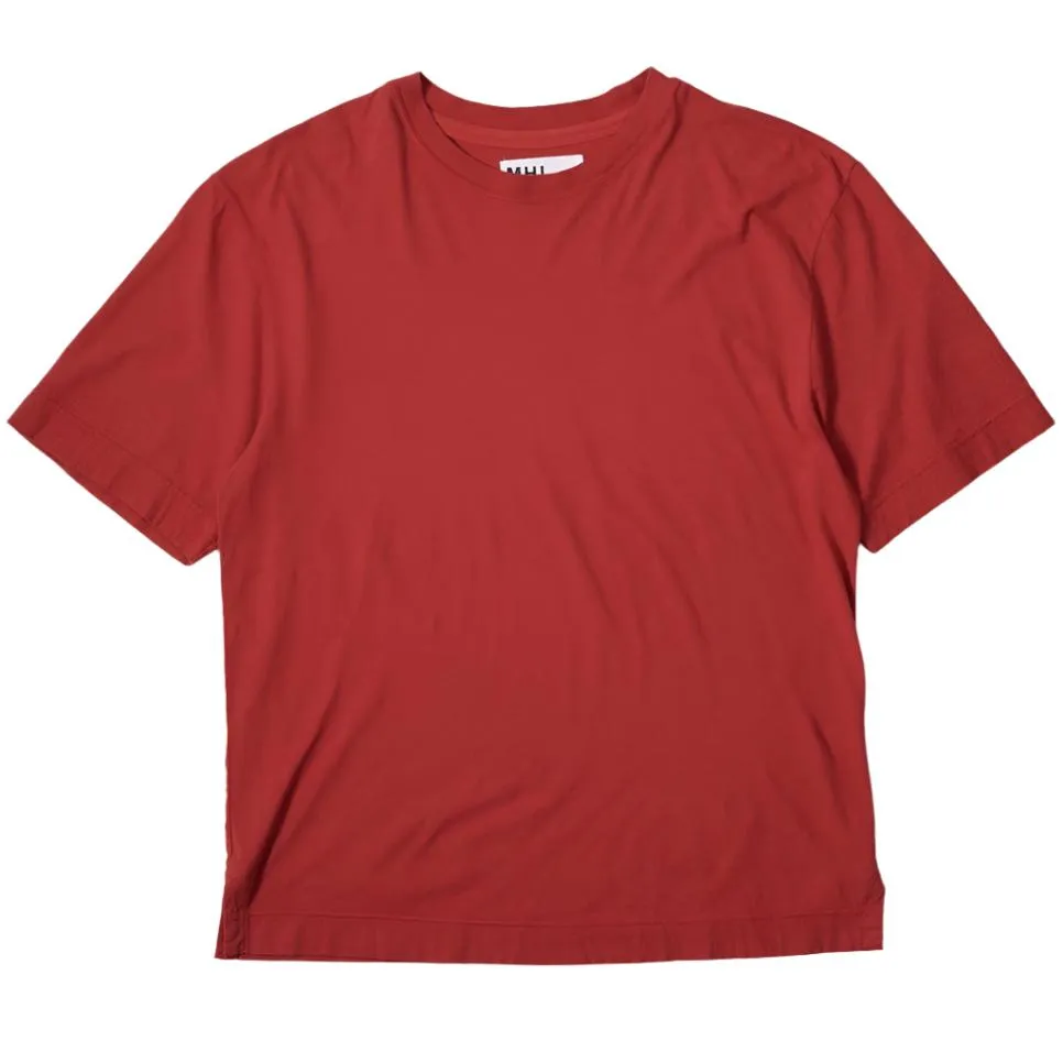 MHL Simple T-Shirt Linen Jersey Sports Red