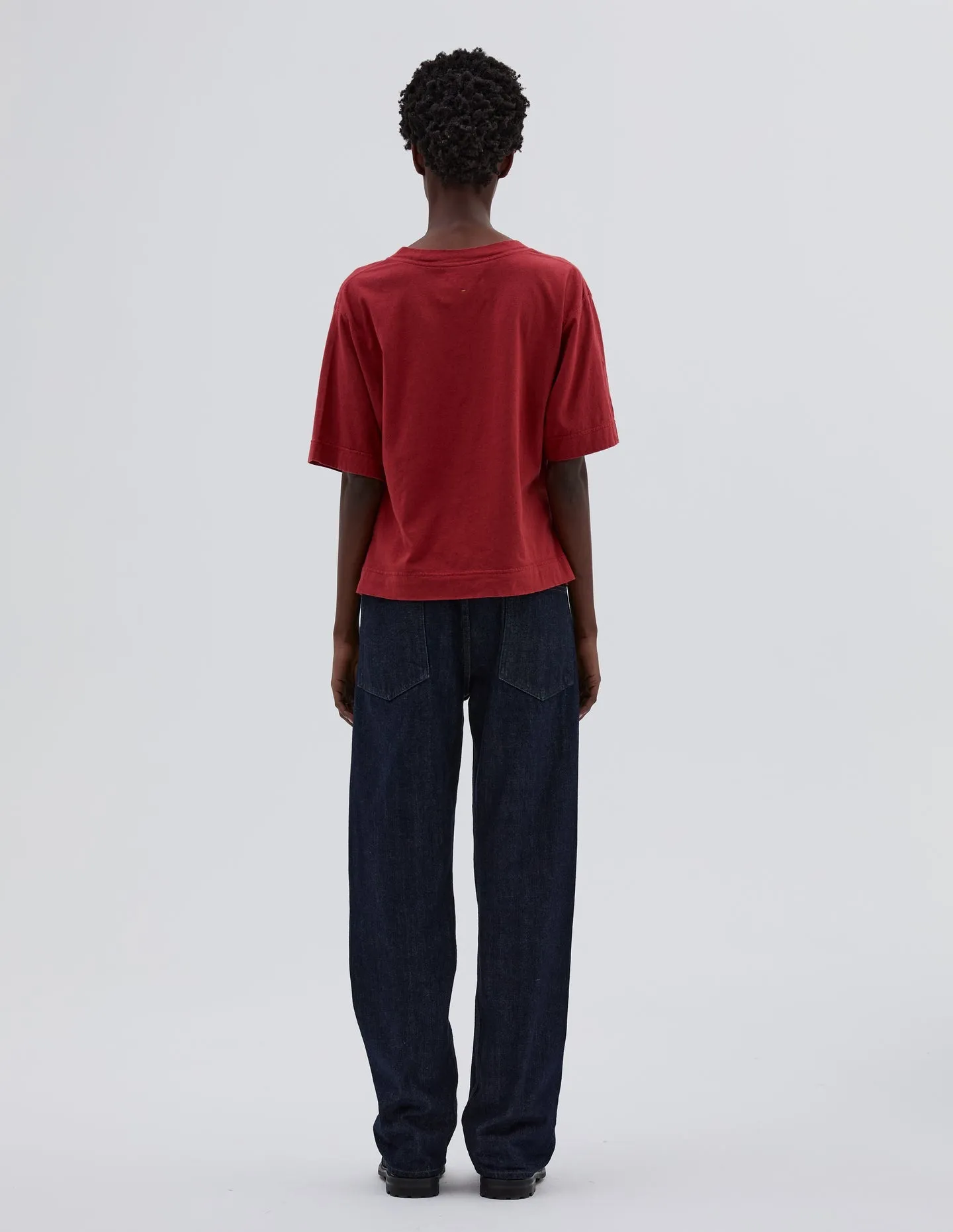 MHL W' Simple T-Shirt Cotton Linen Jersey Sports Red