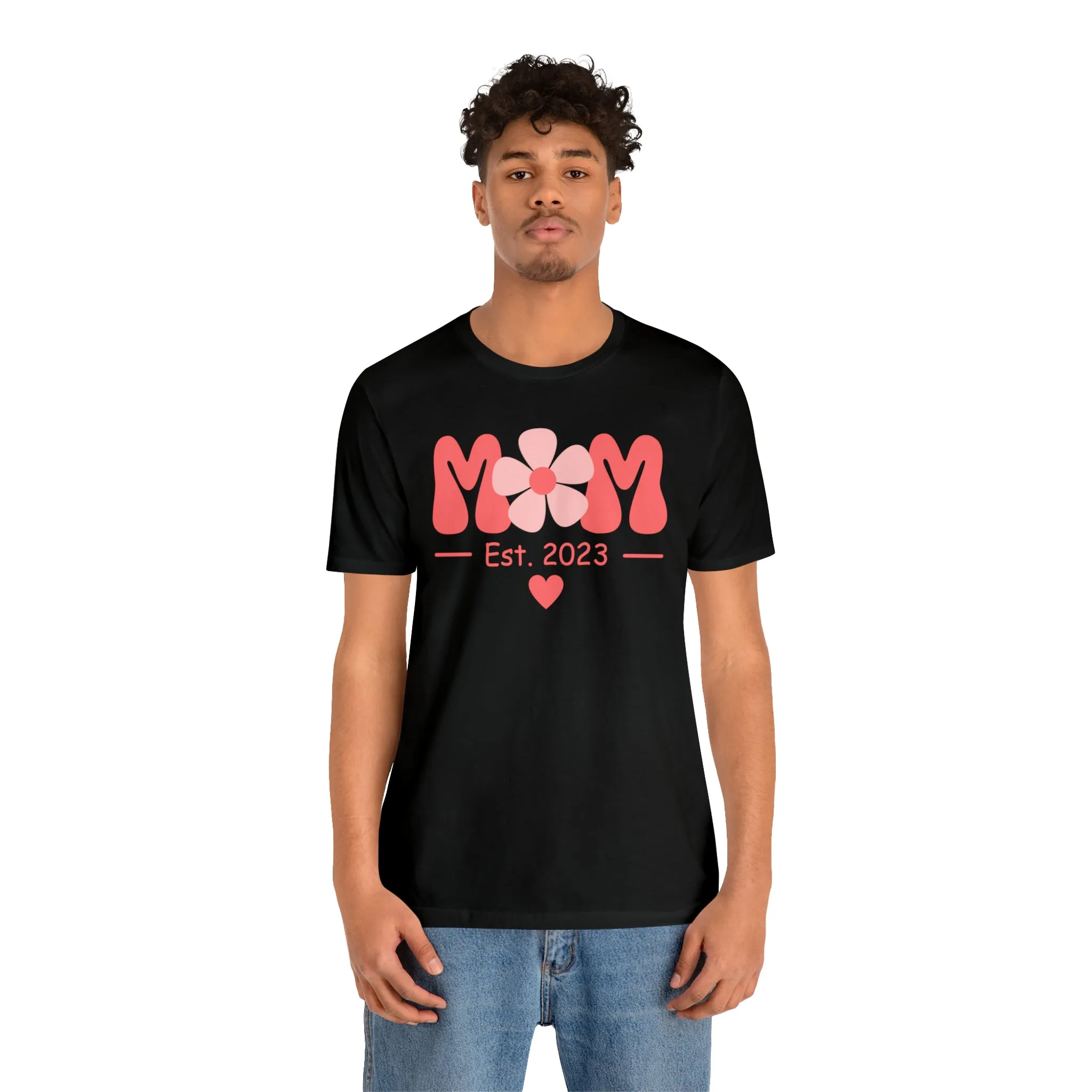Mom Est. 2023 Mom to Be  T-Shirt | Expecting Baby Tee |  Bella Canvas 3001 Unisex |  Short Sleeve Tshirt