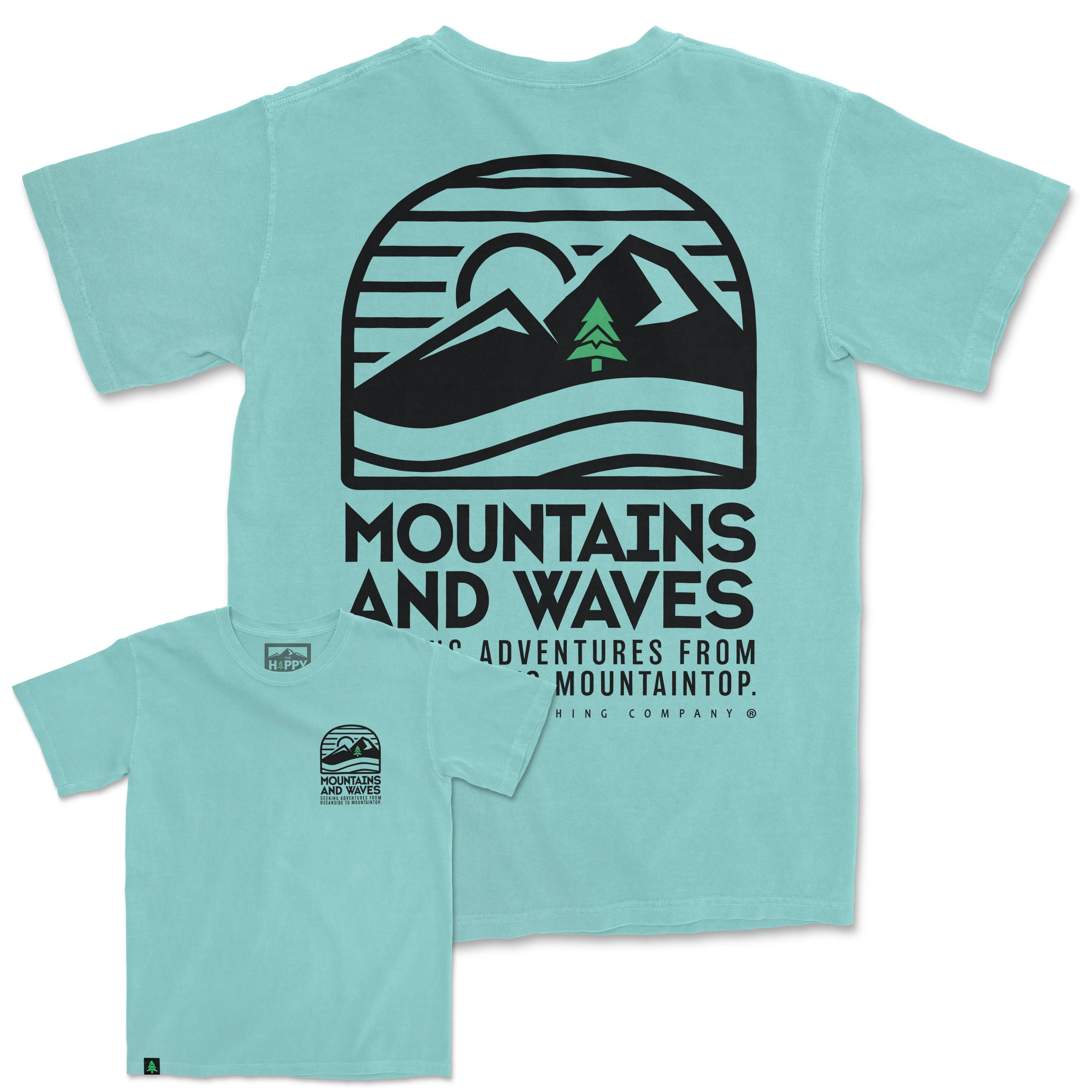 Mountains and Waves Nature-Dyed Tee