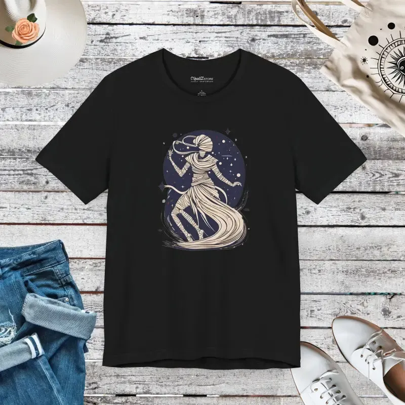 Mummy Unwrapping Halloween Unisex Tee for Spooky Fun