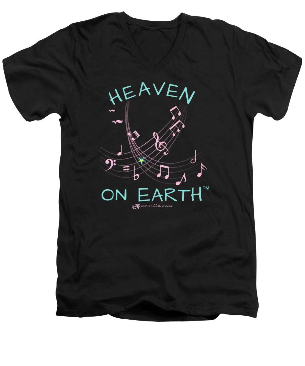 Music Heaven On Earth - Men's V-Neck T-Shirt