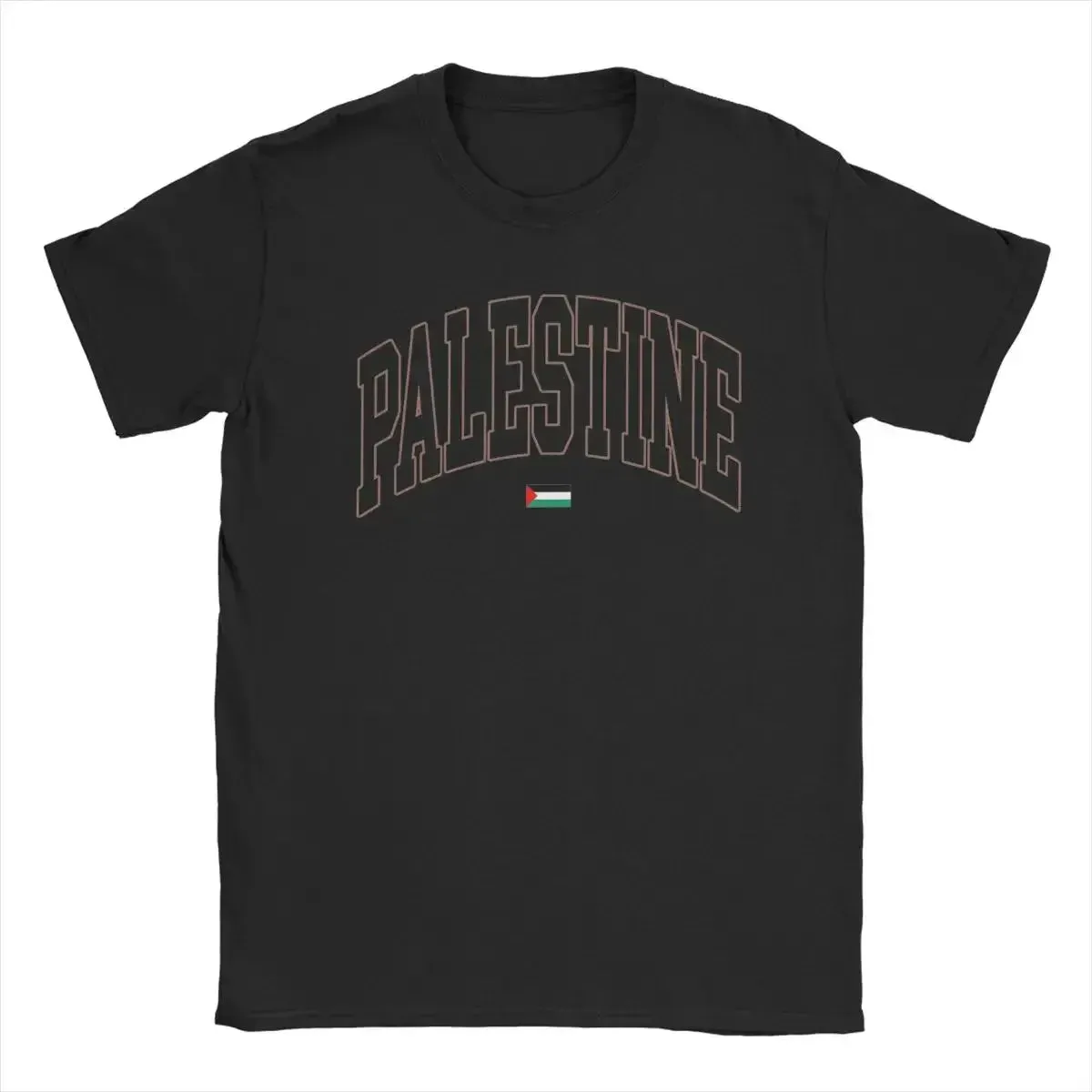 Palestinian Palestine Flag Men's T Shirts Funny Tees Short Sleeve Round Collar T-Shirts Cotton 6XL Tops