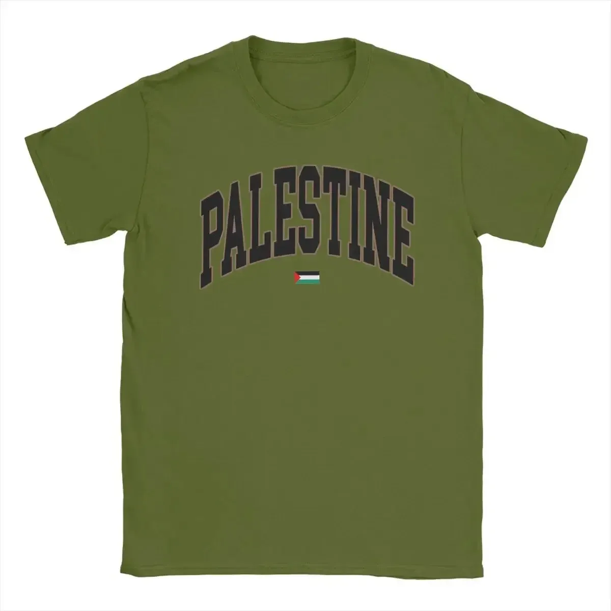 Palestinian Palestine Flag Men's T Shirts Funny Tees Short Sleeve Round Collar T-Shirts Cotton 6XL Tops