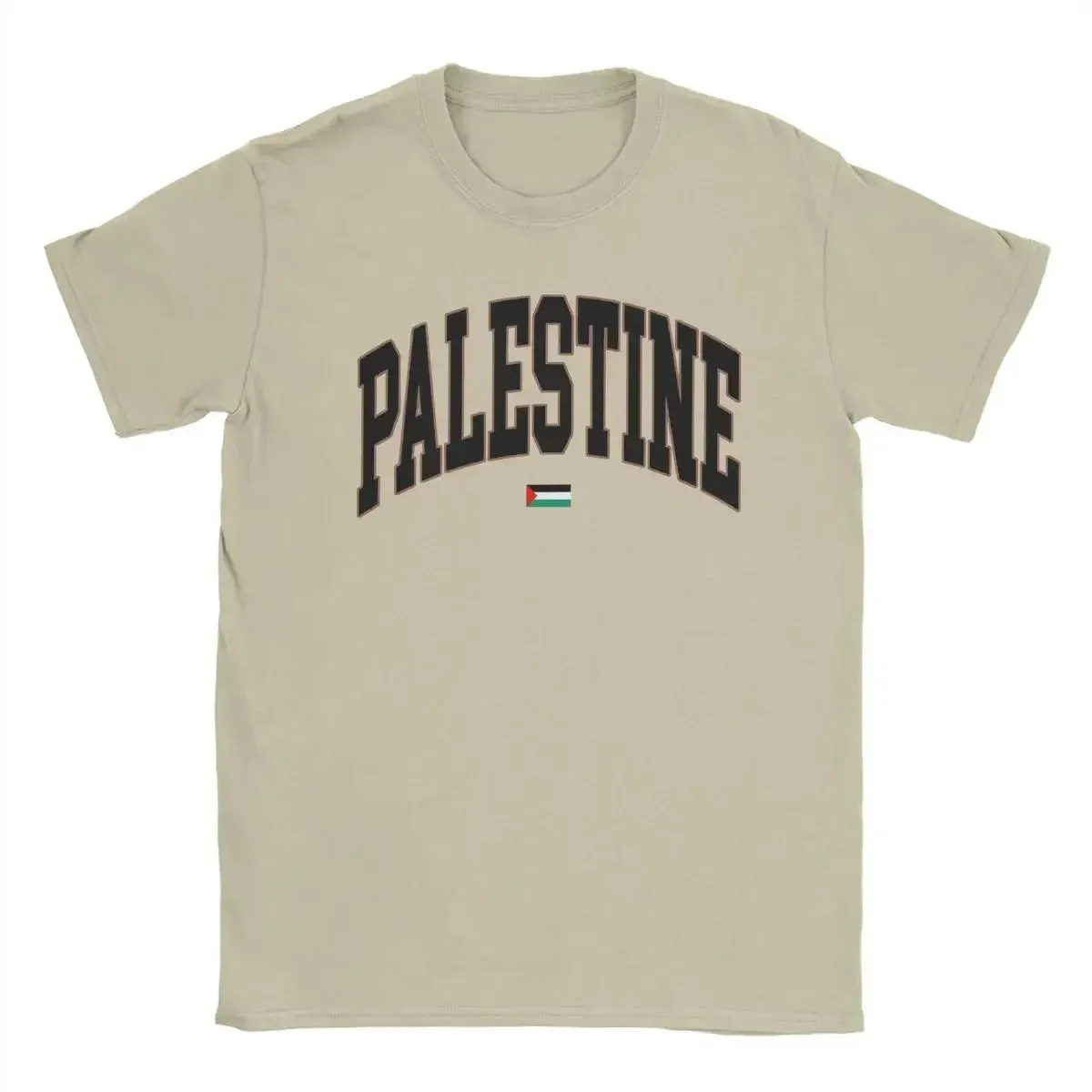 Palestinian Palestine Flag Men's T Shirts Funny Tees Short Sleeve Round Collar T-Shirts Cotton 6XL Tops