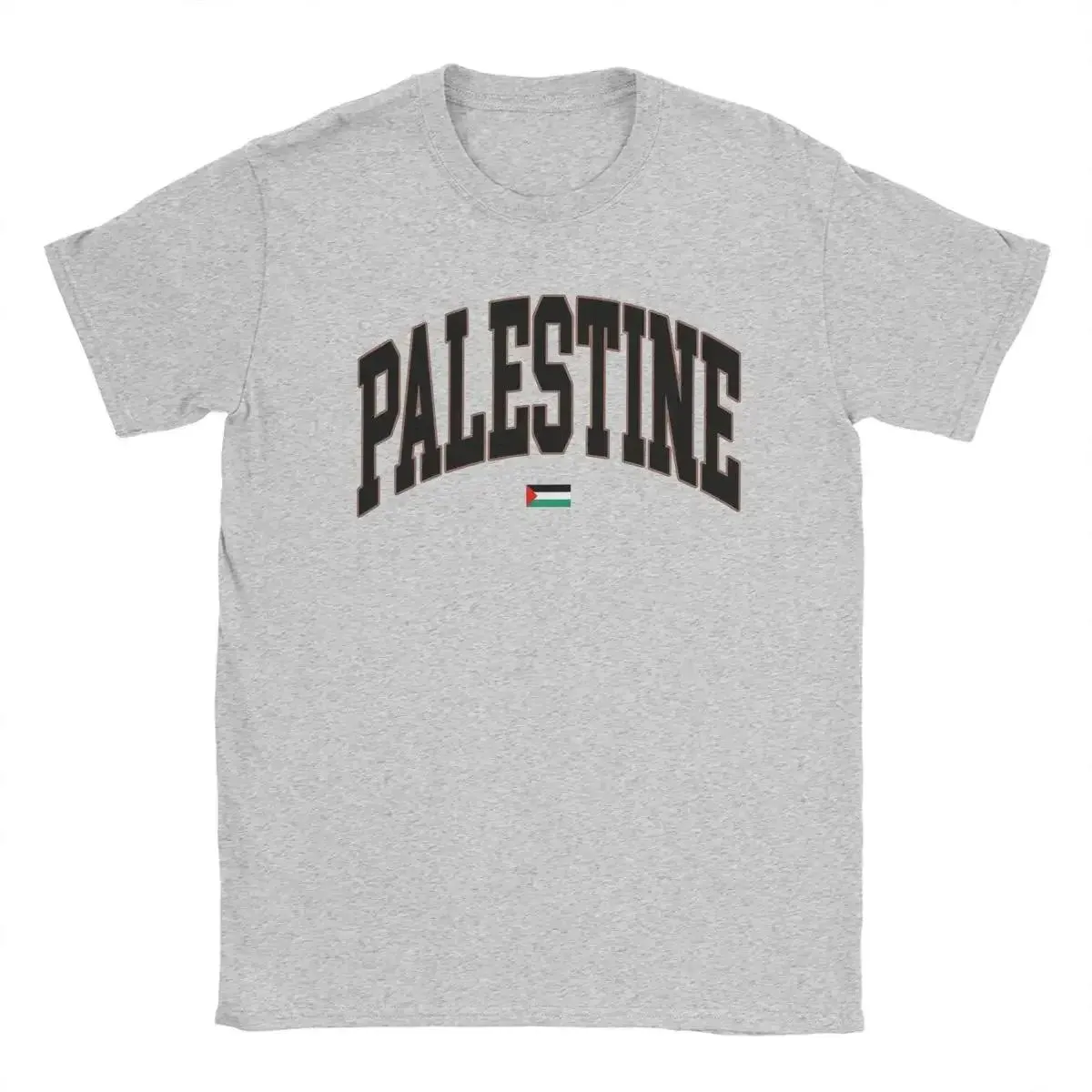 Palestinian Palestine Flag Men's T Shirts Funny Tees Short Sleeve Round Collar T-Shirts Cotton 6XL Tops