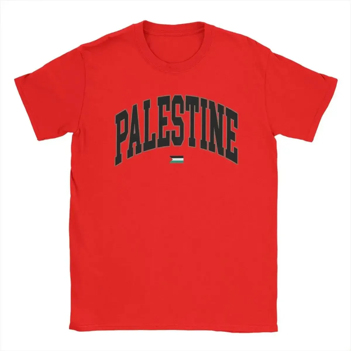 Palestinian Palestine Flag Men's T Shirts Funny Tees Short Sleeve Round Collar T-Shirts Cotton 6XL Tops