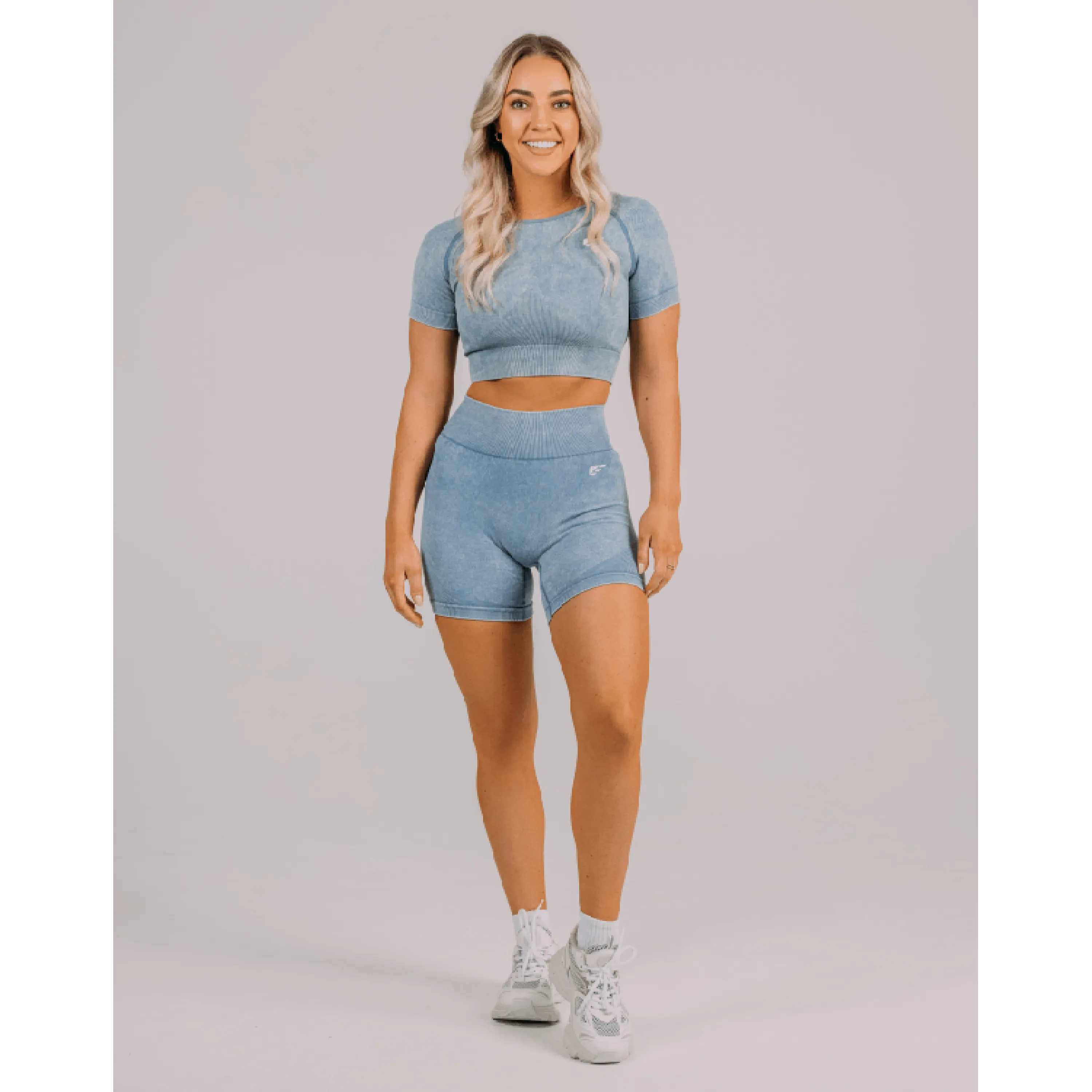 Palmfit Apex Seamless Tee, Azure Blue