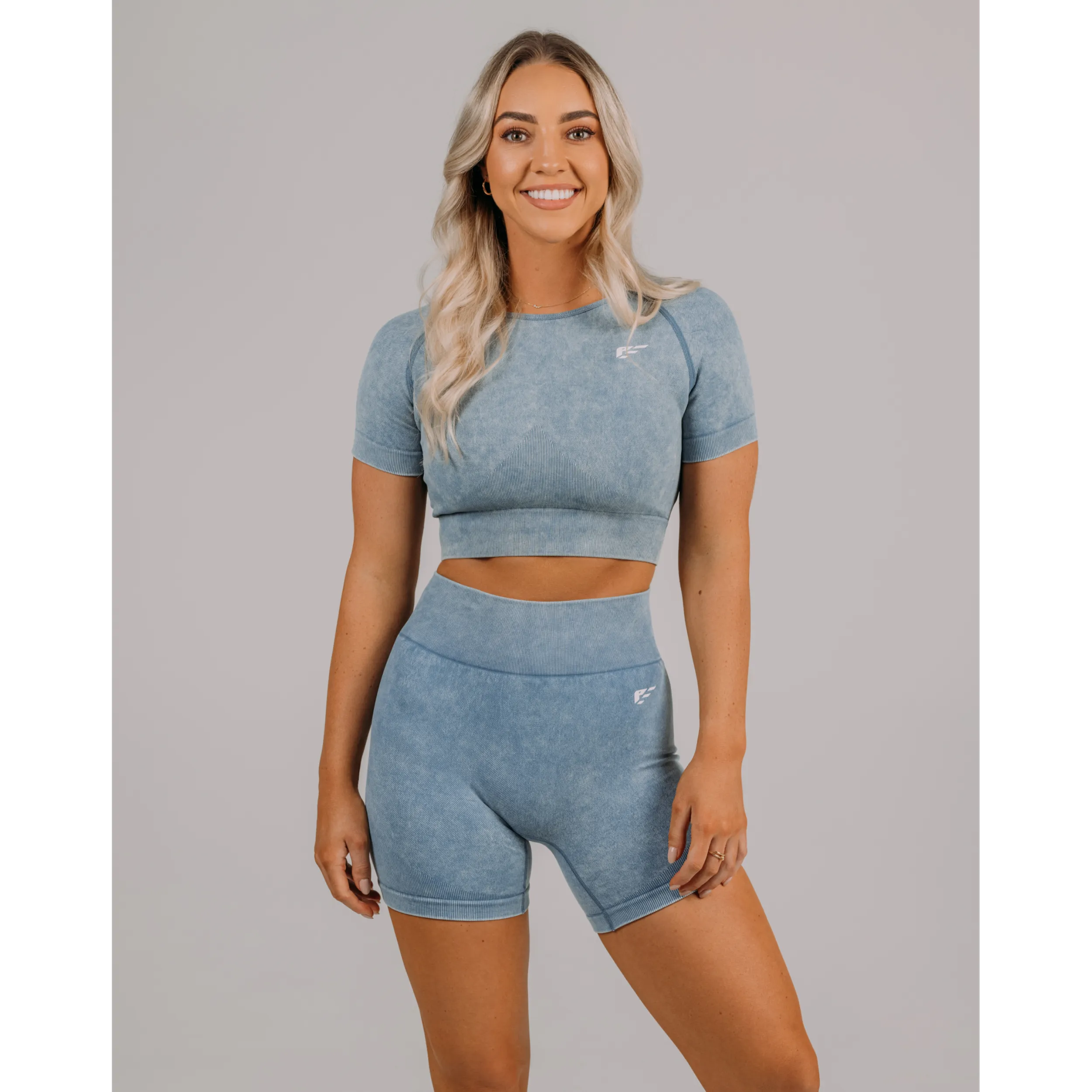 Palmfit Apex Seamless Tee, Azure Blue