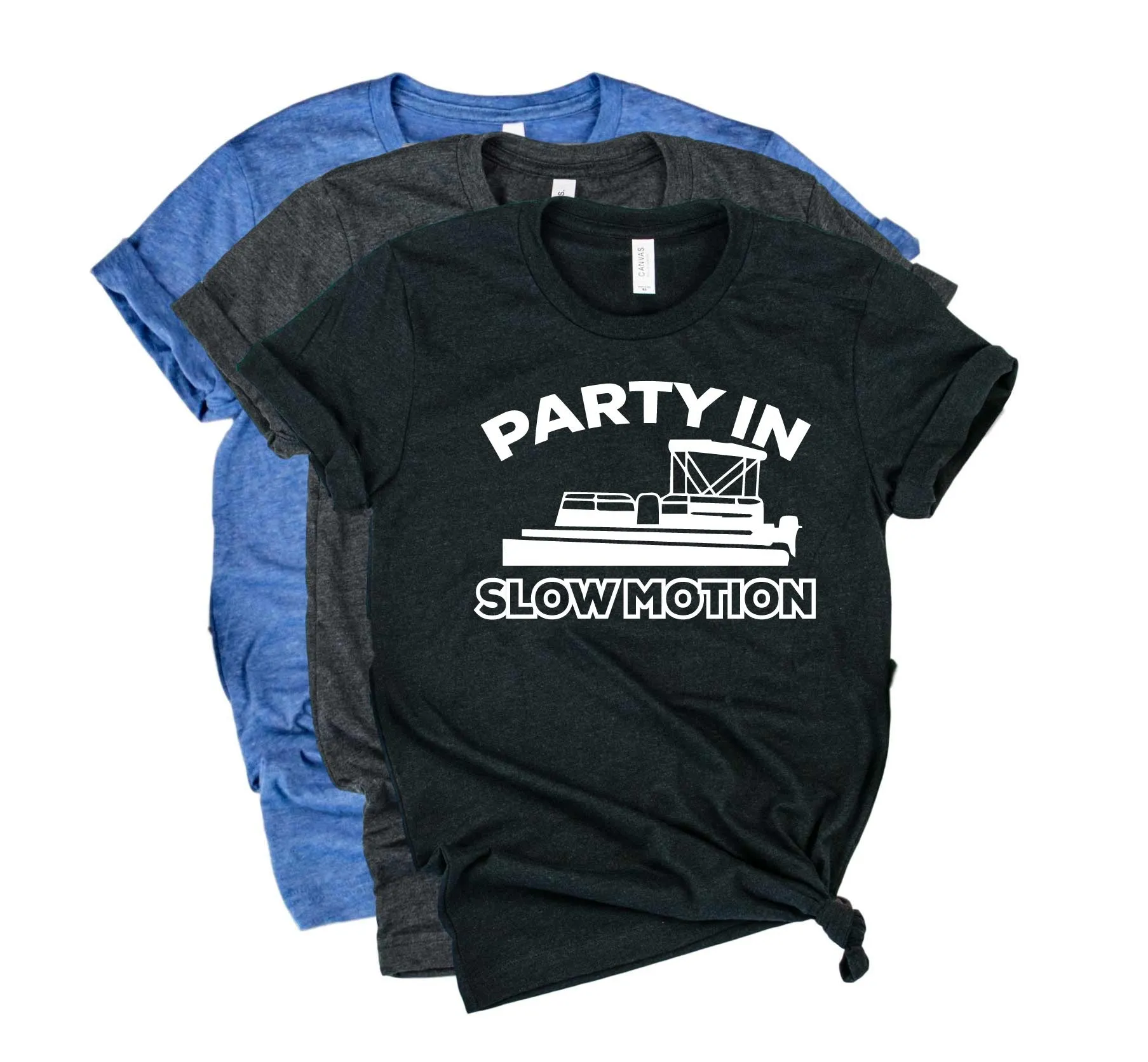 Party In Slow Motion Pontoon Shirt | Unisex Crew