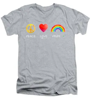 Peace Love And Pride - Men's V-Neck T-Shirt