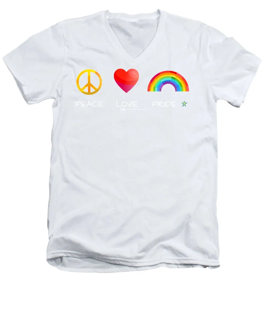 Peace Love And Pride - Men's V-Neck T-Shirt