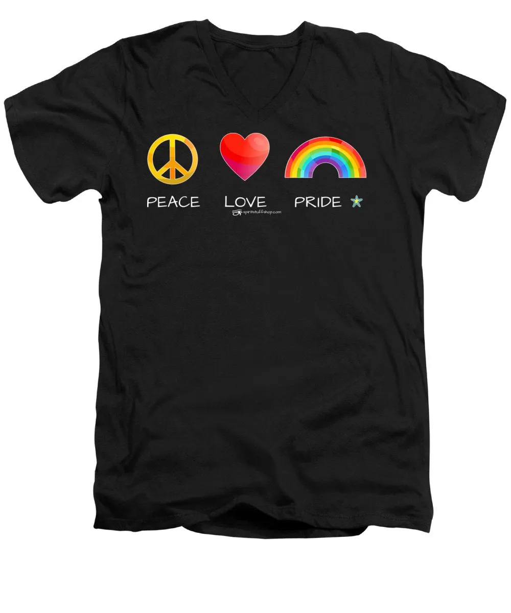 Peace Love And Pride - Men's V-Neck T-Shirt